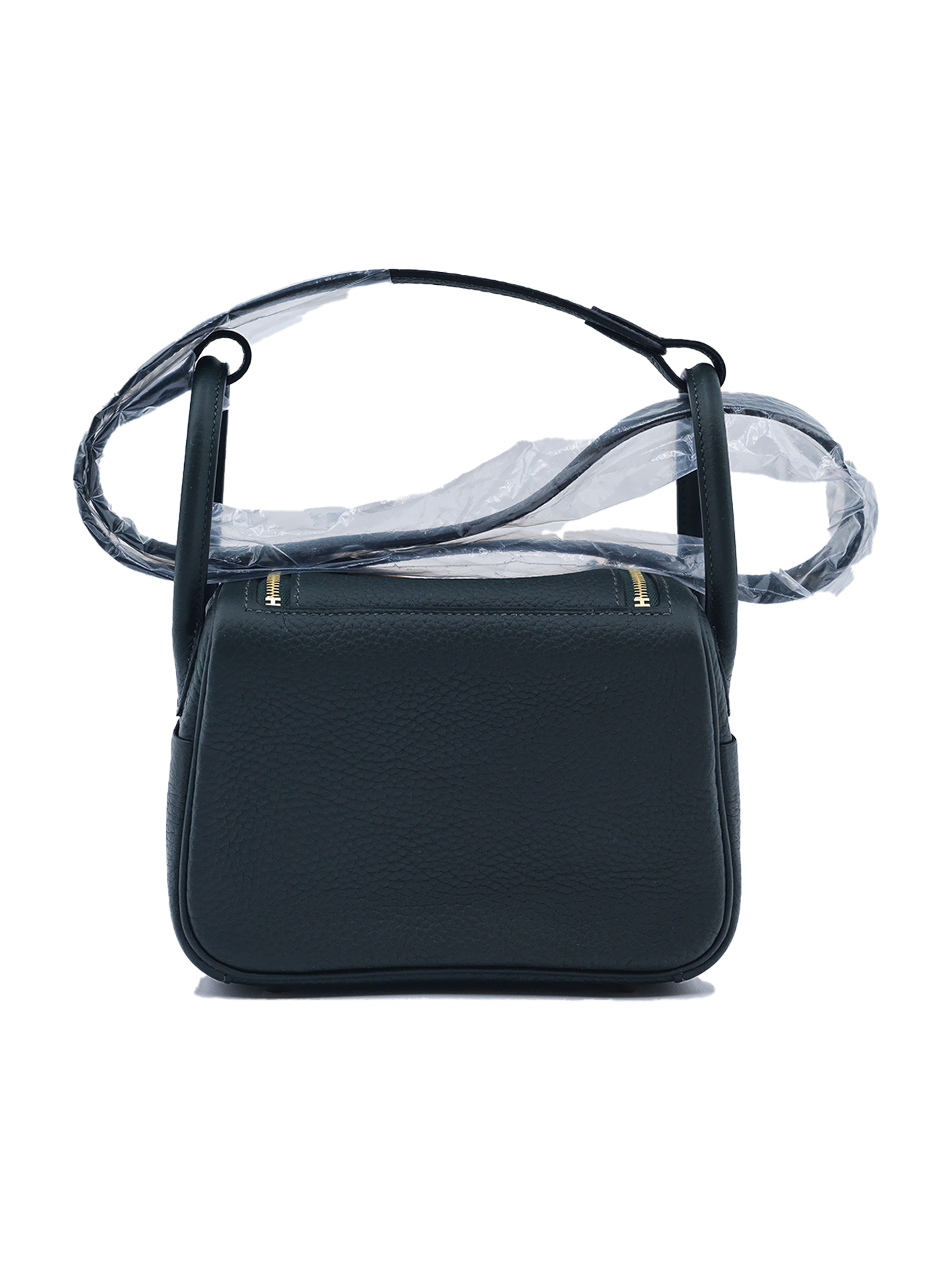 NEW HERMES MINI LINDY TAURILLON CLEMENCE VERT FONCE GHW