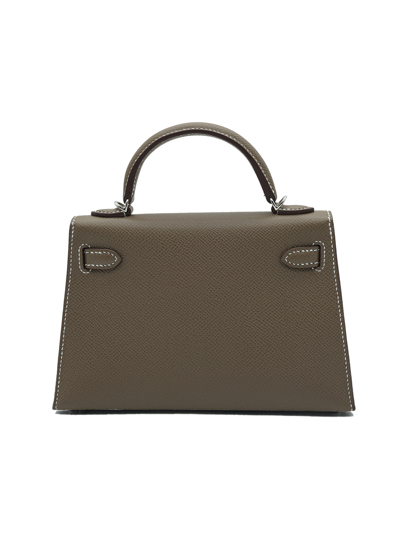 NEW HERMÈS MINI KELLY II EPSOM ETOUPE PHW