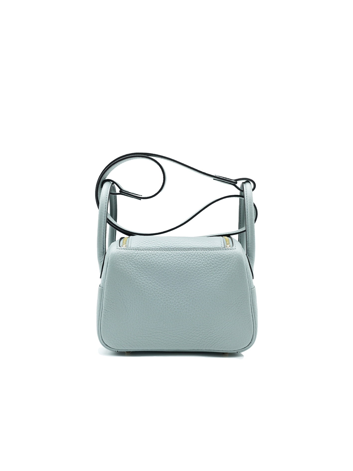 PRE-LOVED HERMES MINI LINDY TAURILLON CLEMENCE BLUE GLACIER GHW