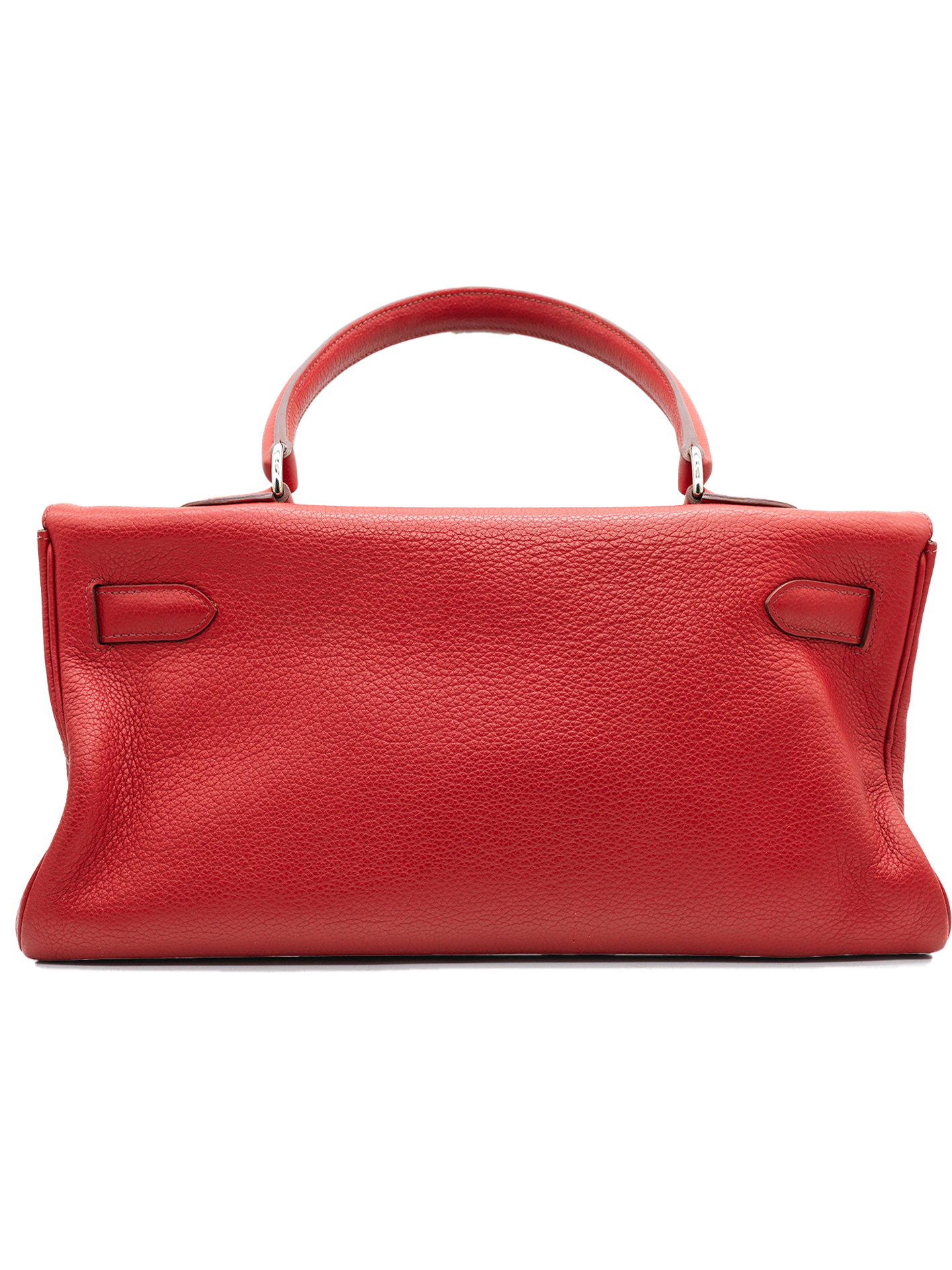 PRE-LOVED HERMÈS KELLY SHOULDER TAURILLON CLEMENCE ROUGH GRENAT PHW