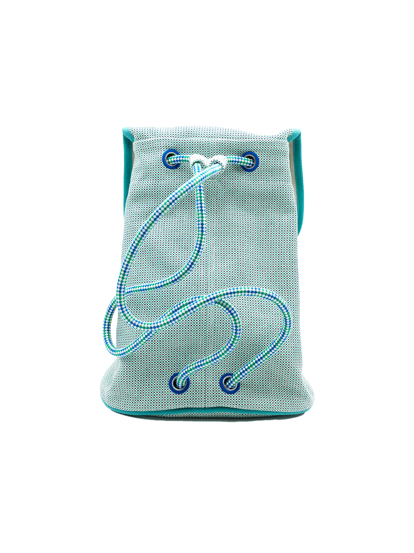 NEW HERMÈS BACKPACK LES CABANES BACKPACK TOILE MARINE/ MENTHE PHW