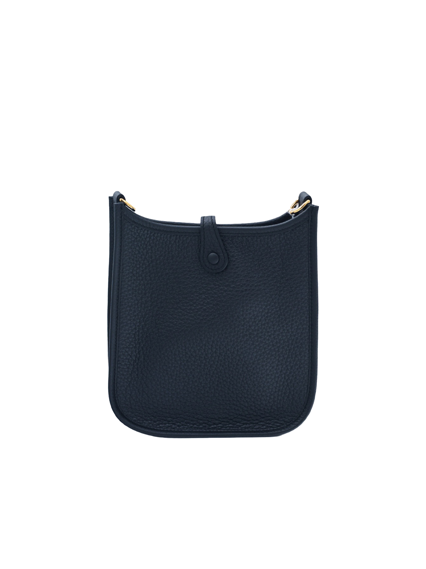 NEW HERMÈS MINI EVELYNE TAURILLON CLEMENCE BLACK GHW