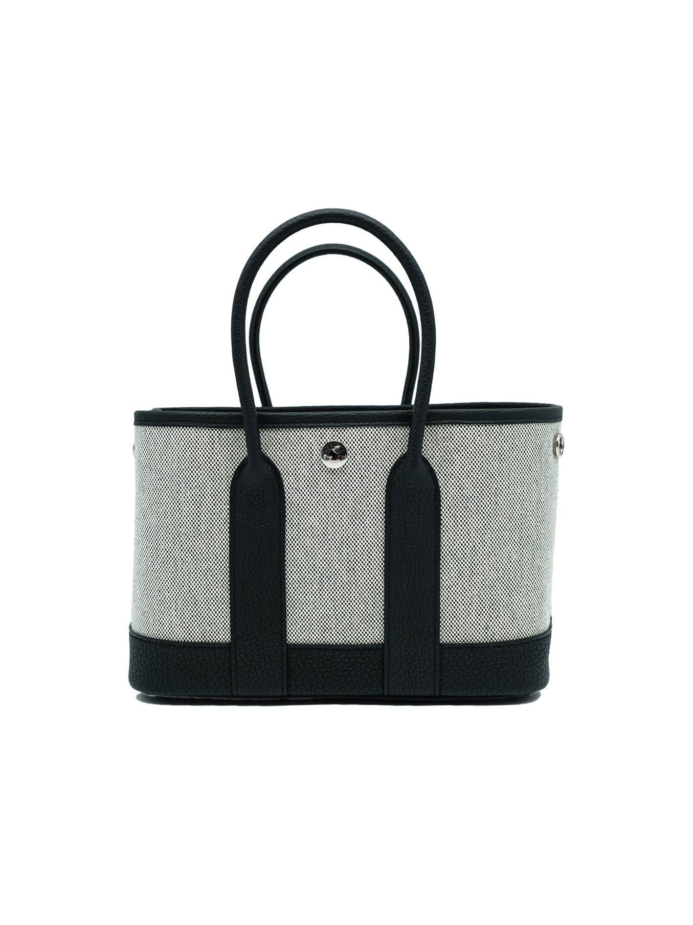 NEW HERMES MINI GARDEN PARTY TOILE/ NEGONDA BLACK PHW