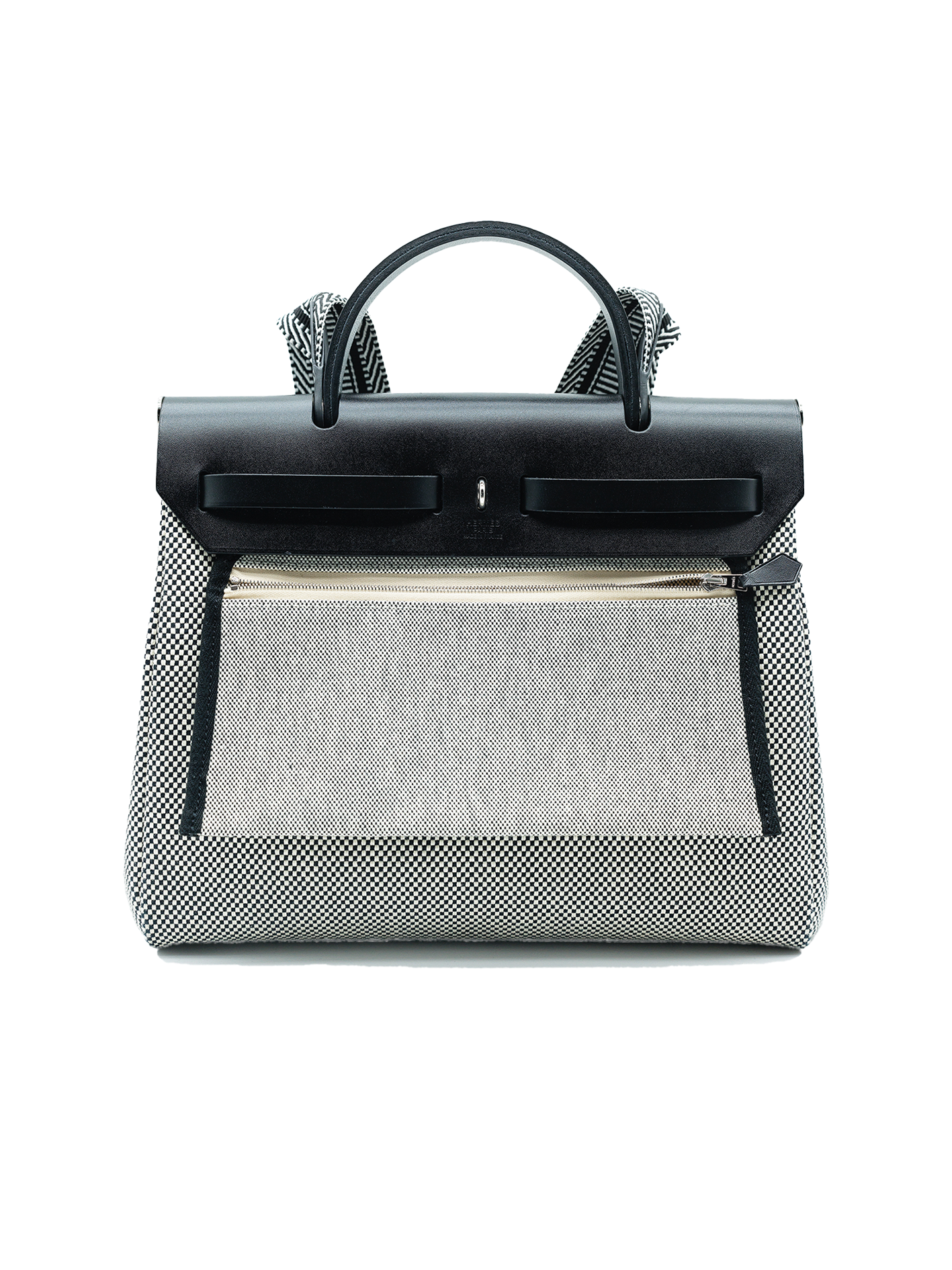PRE-LOVED HERMES GARDEN PARTY 30 TOILE BLACK/ ECRU PHW