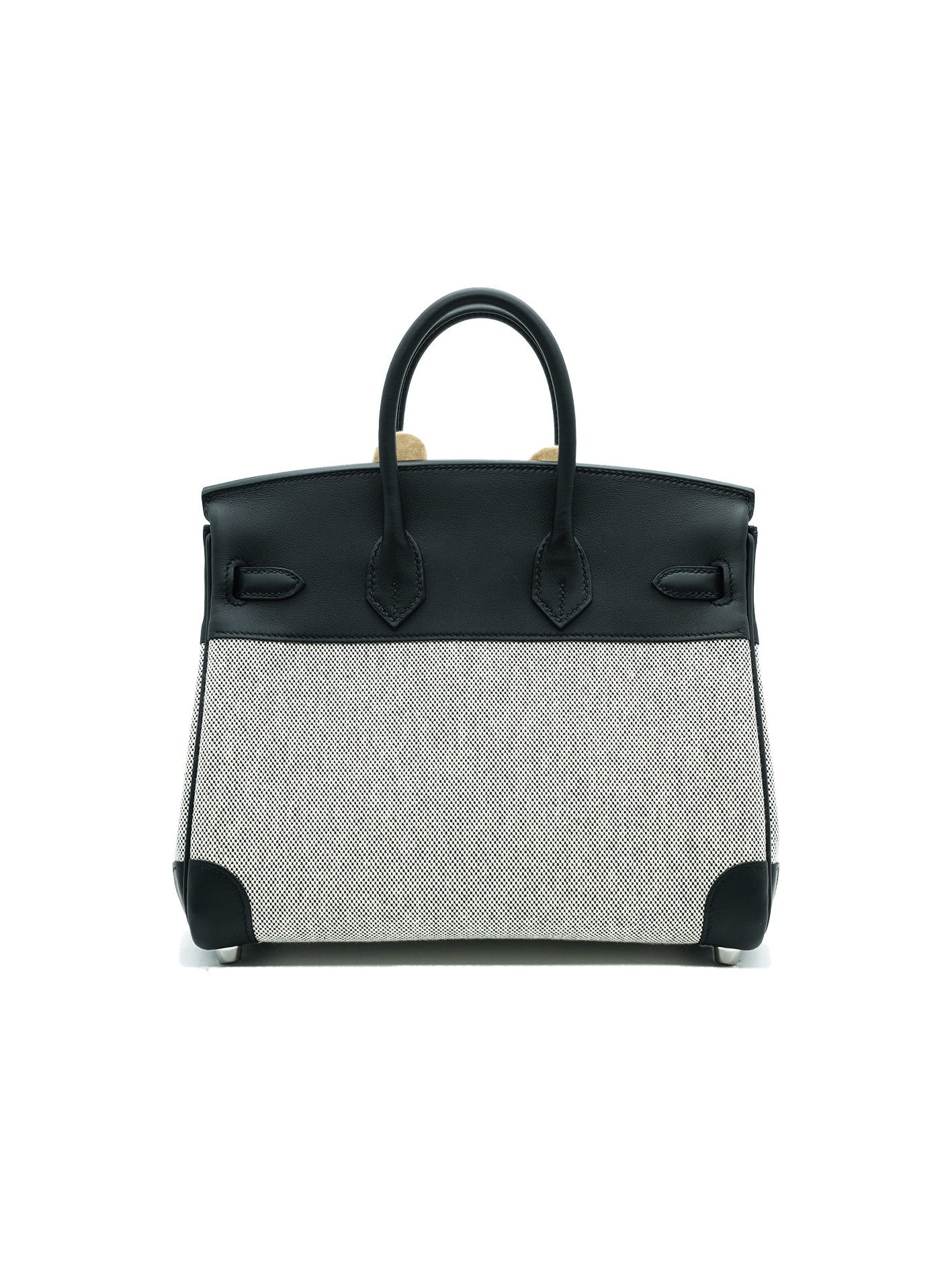 NEW HERMÈS BIRKIN 25 TOILE/ SWIFT BLACK PHW