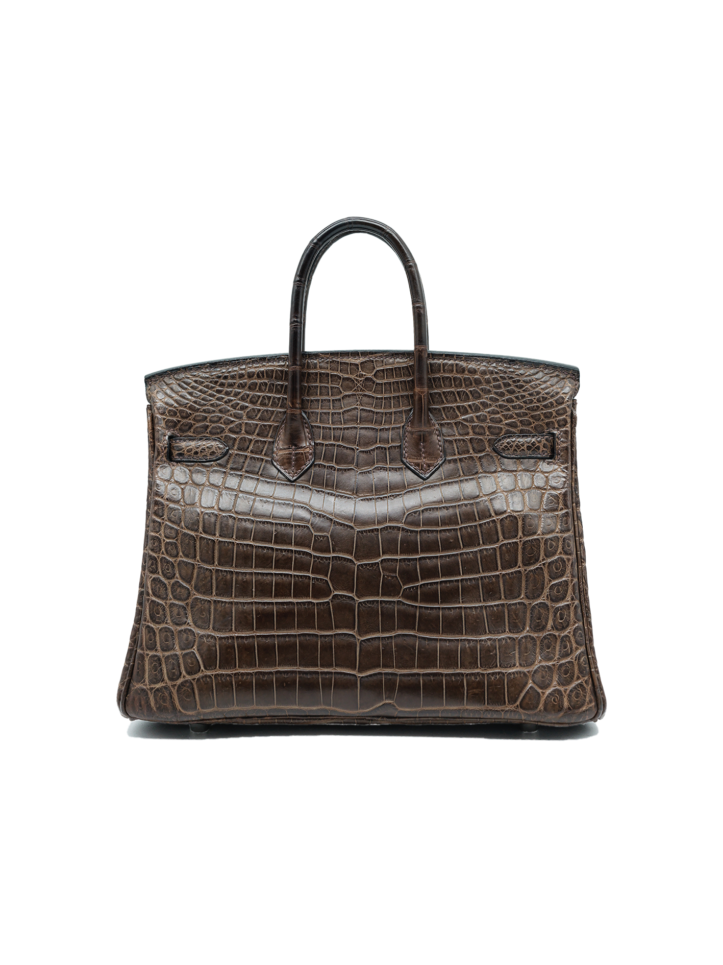 PRE-LOVED HERMÈS BIRKIN 25 NILOTICUS CROCODILE EBENE PHW