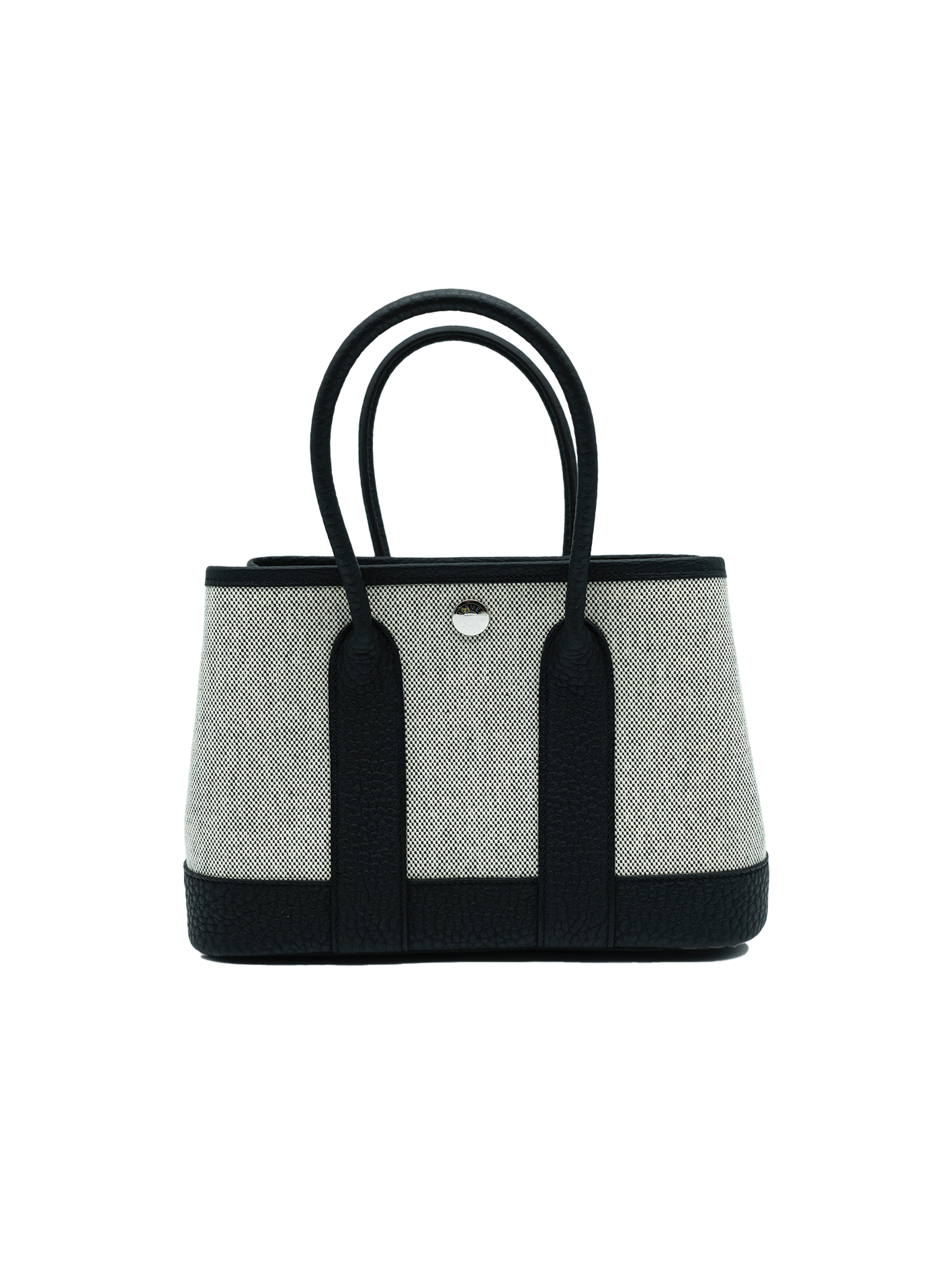 NEW HERMÈS MINI GARDEN PARTY TOILE/ NEGONDA BLACK PHW