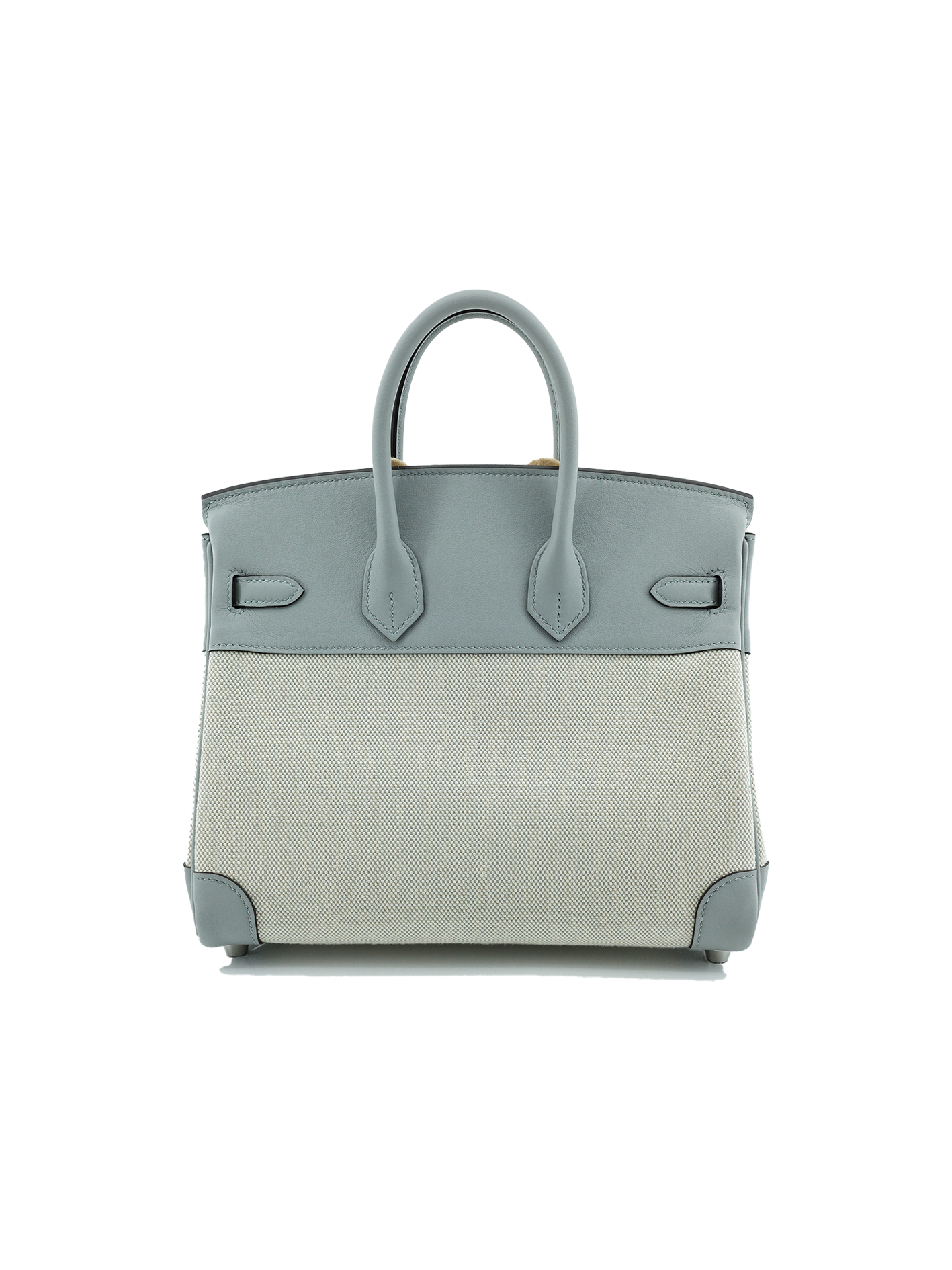 NEW HERMÈS BIRKIN 25 TOILE BLUE GLACIAL PHW