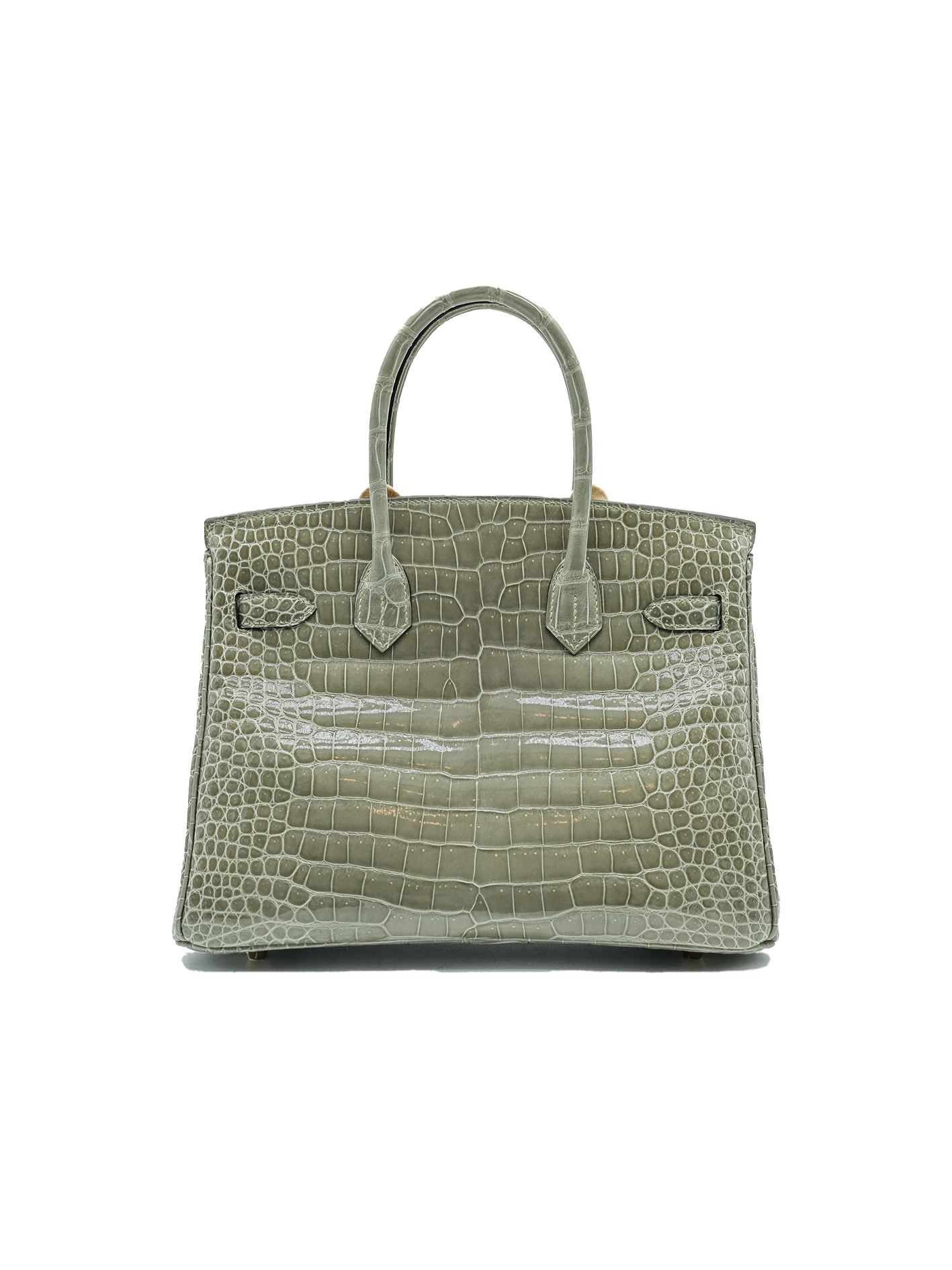 PRE-LOVED HERMÈS BIRKIN 30 POROSUS CROCODILE GRIS TOURTERELLE GHW