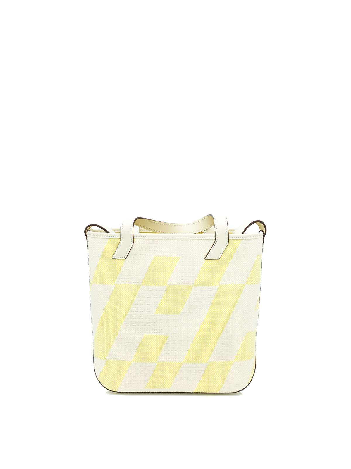 PRE-LOVED HERMÈS CABAS H EN BIAIS 27 TOILE BEIEG/ LIME/ NATA