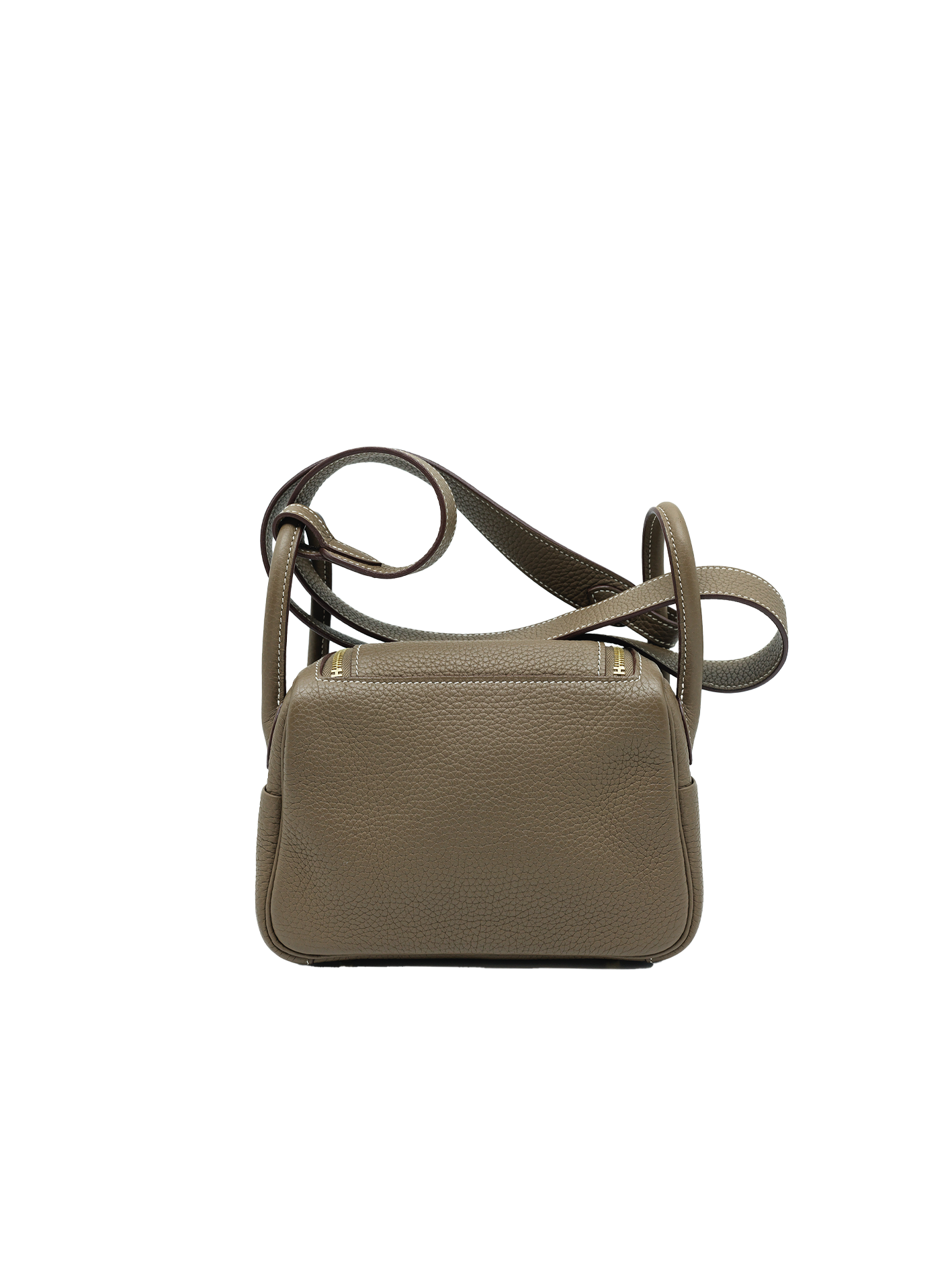 PRE-LOVED HERMÈS MINI LINDY TAURILLON CLEMENCE ETOUPE GHW