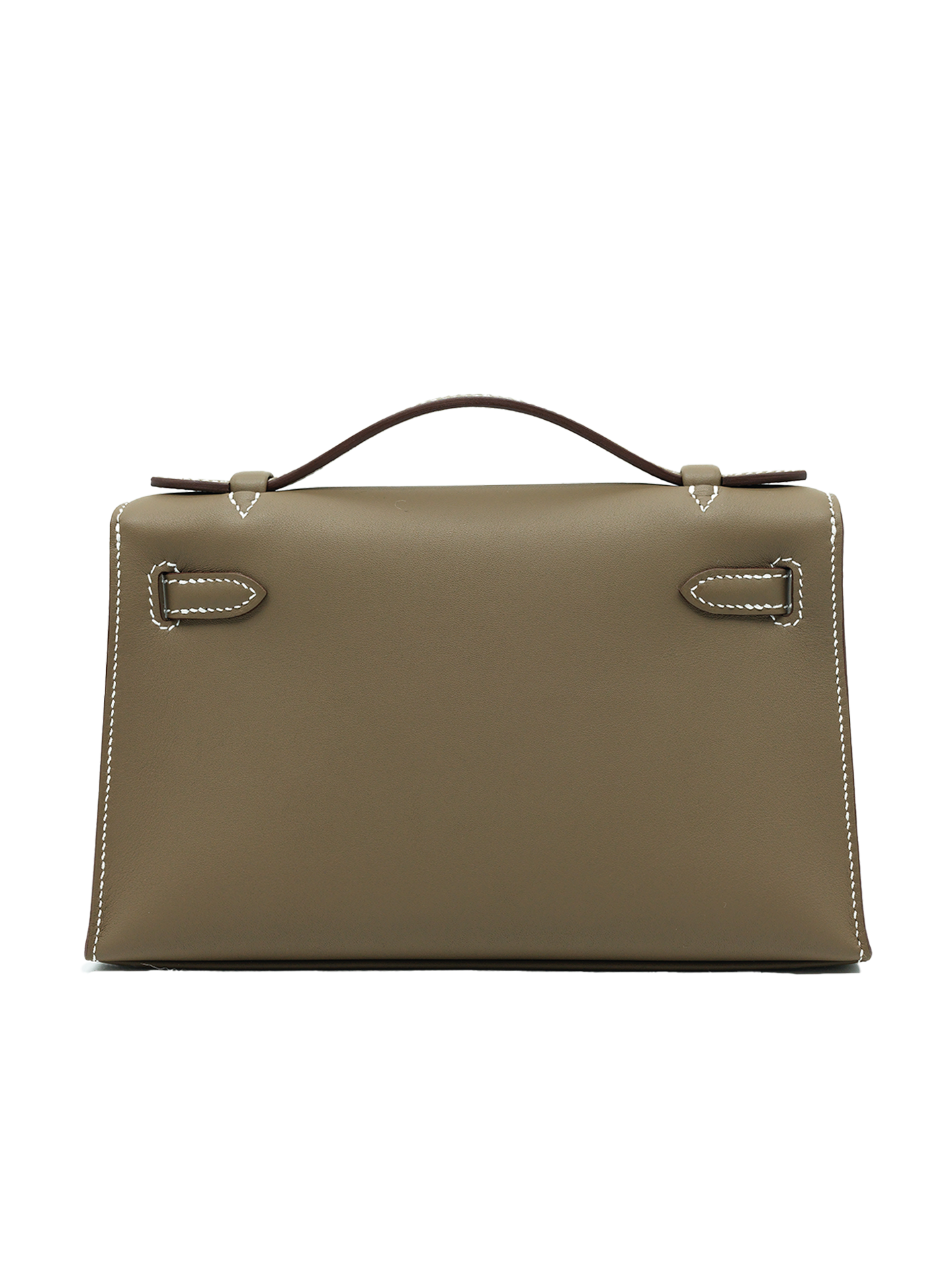 NEW HERMÈS KELLY POCHETTE SWIFT ETOUPE GHW