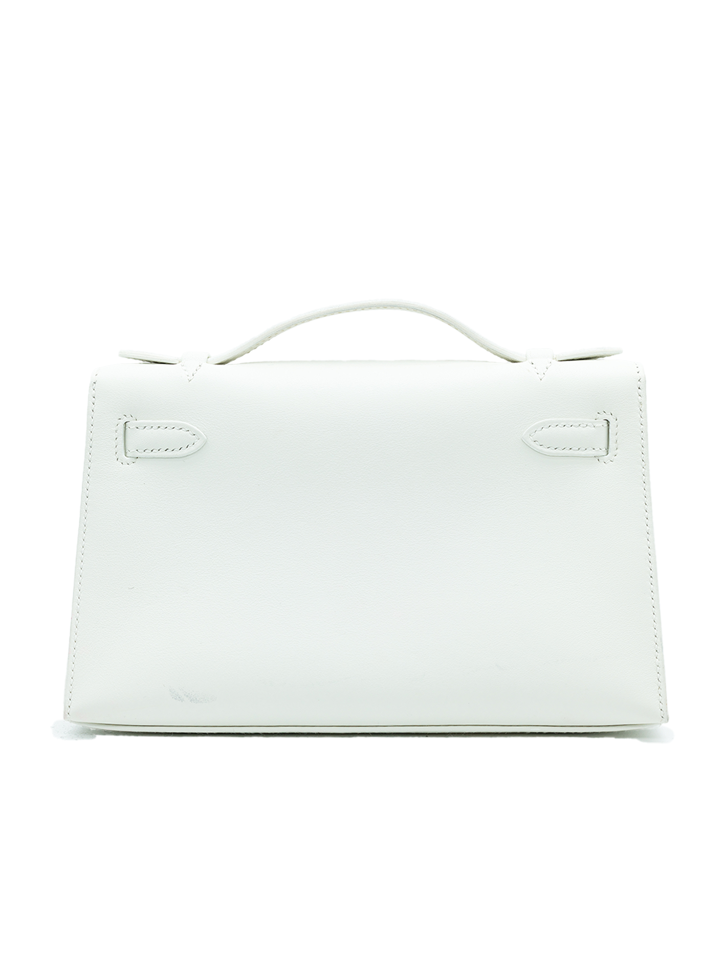 PRE-LOVED HERMÈS KELLY POCHETTE SWIFT BLANC GHW