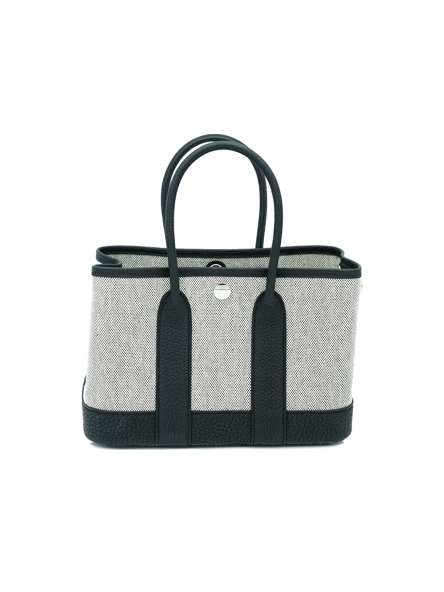NEW HERMÈS MINI GARDEN PARTY TOILE/ NEGONDA BLACK PHW