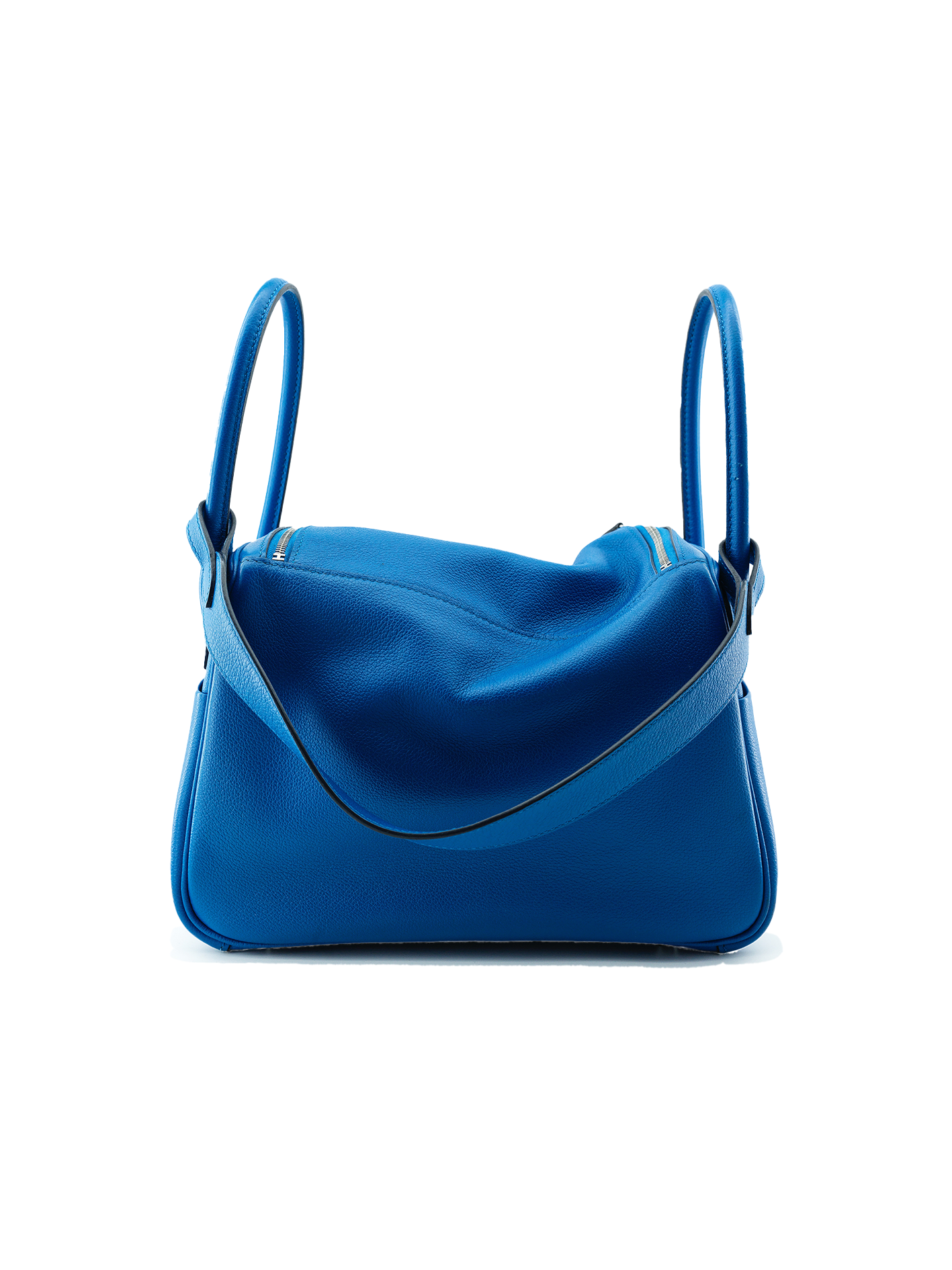 PRE-LOVED HERMÈS LINDY 26 EVERCOLOR BLUE FRANCE PHW