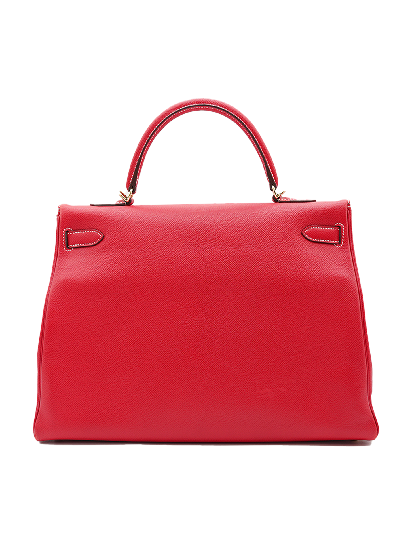PRE-LOVED HERMES KELLY 35 EPSOM ROUGE CASAQUE CGHW