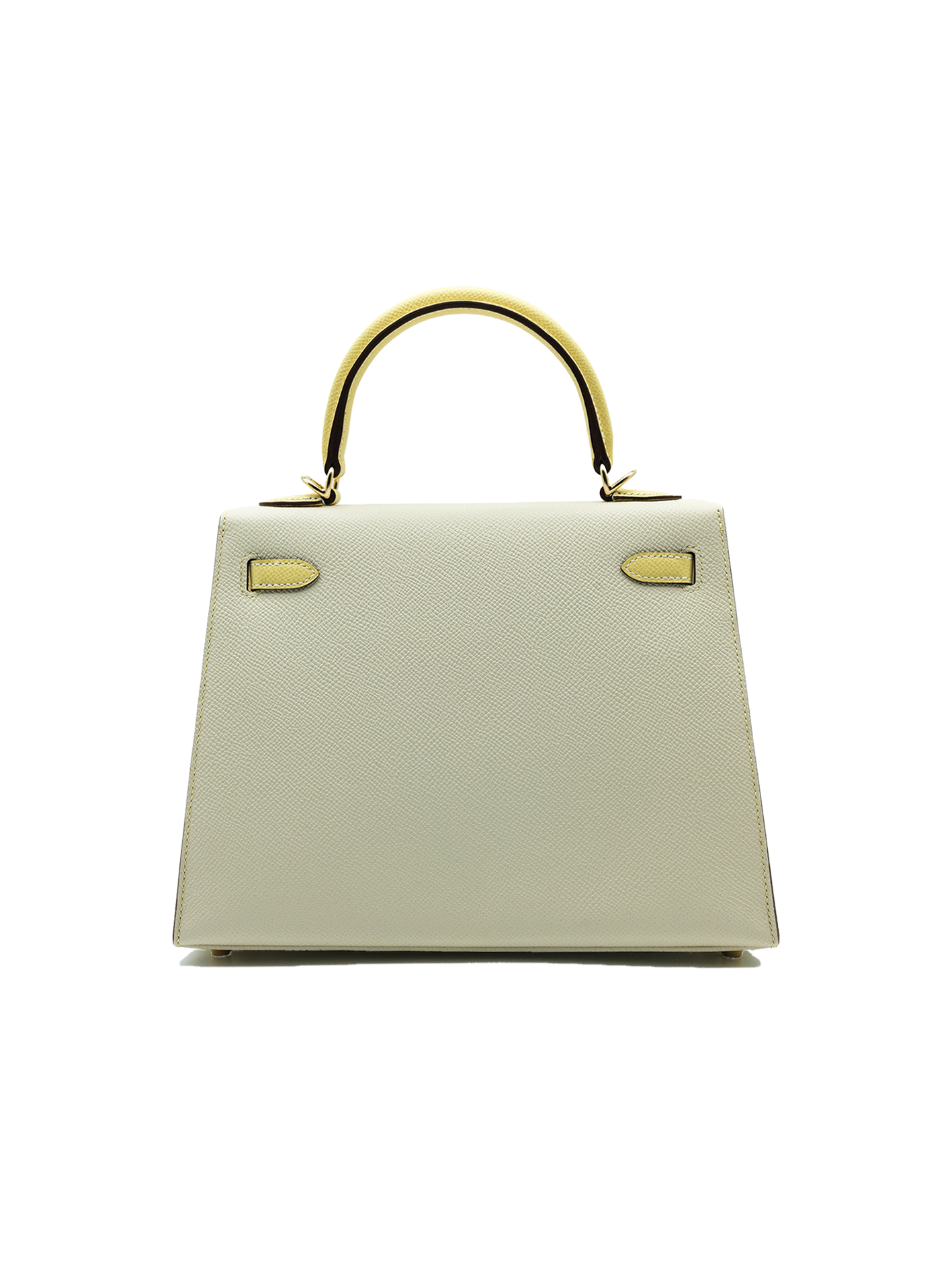 NEW HERMÈS KELLY 25 EPSOM CRAIE/ JAUNE POUSSIN PBHW