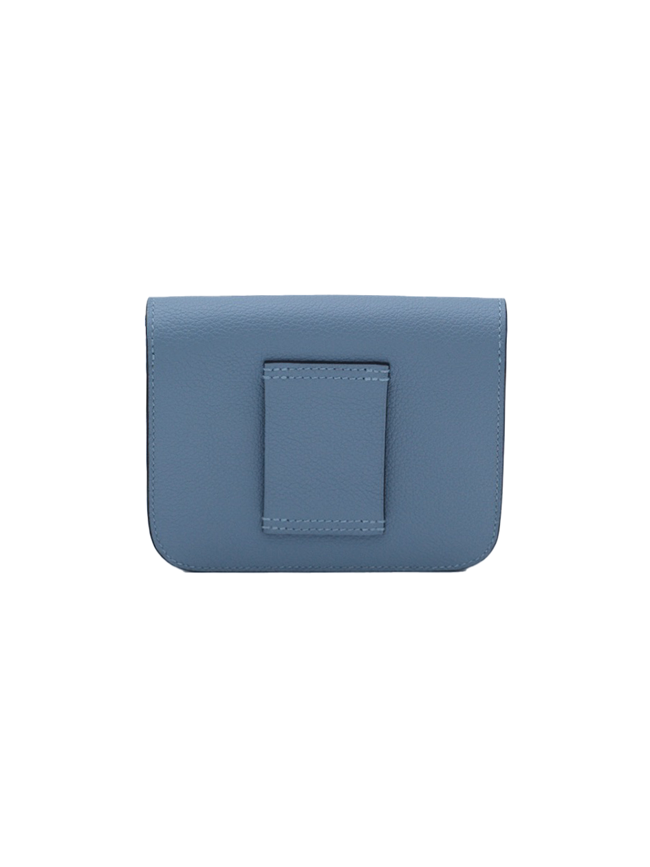 NEW HERMES CONSTANCE SLIM EVERCOLOR BLUE LIN GHW