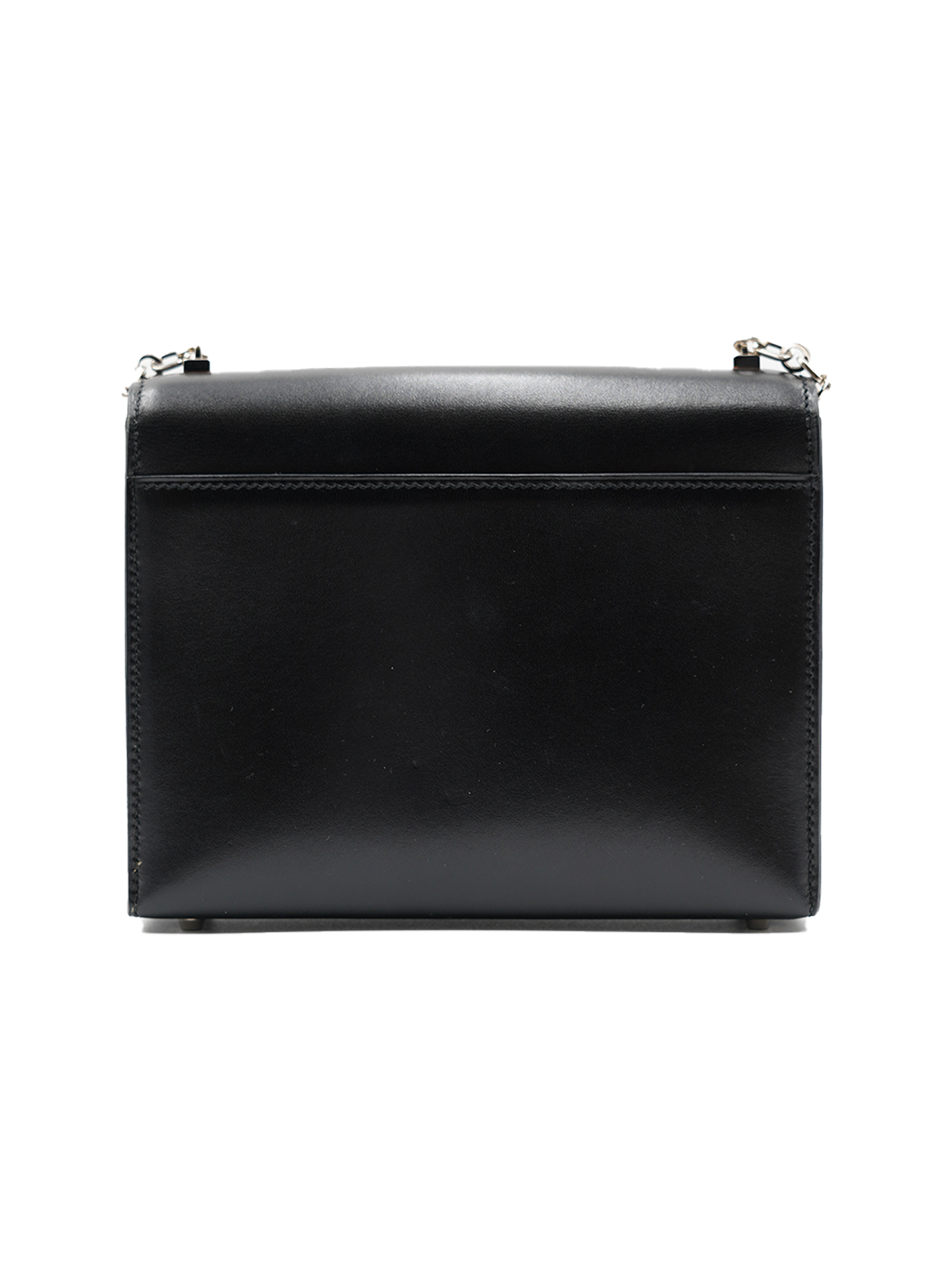 USED HERMES MINI VERROU BOX BLACK PHW