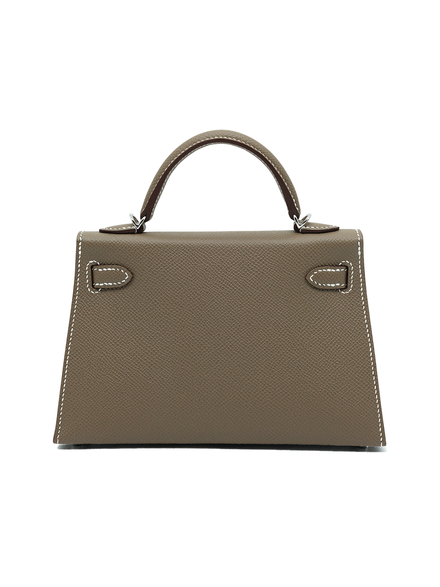 NEW HERMÈS MINI KELLY II EPSOM ETOUPE PHW