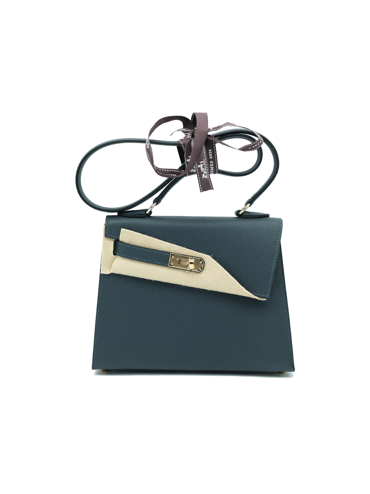 NEW HERMÈS KELLY DESORDRE EPSOM GRIS MISTY PBHW