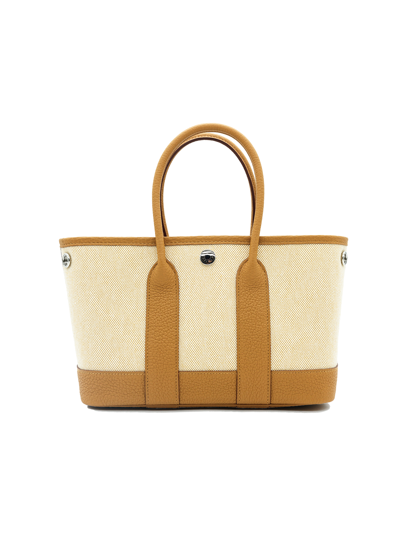 NEW HERMÈS MINI GARDEN PARTY TOILE/ NEGONDA SESAME PHW