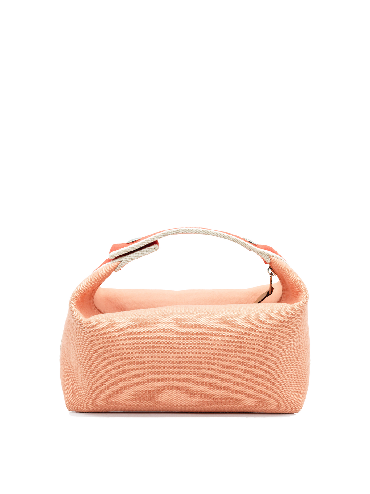 PRE-LOVED HERMÈS BRIDE-A-BRAC CASE SMALL MODEL TOILE PINK PHW