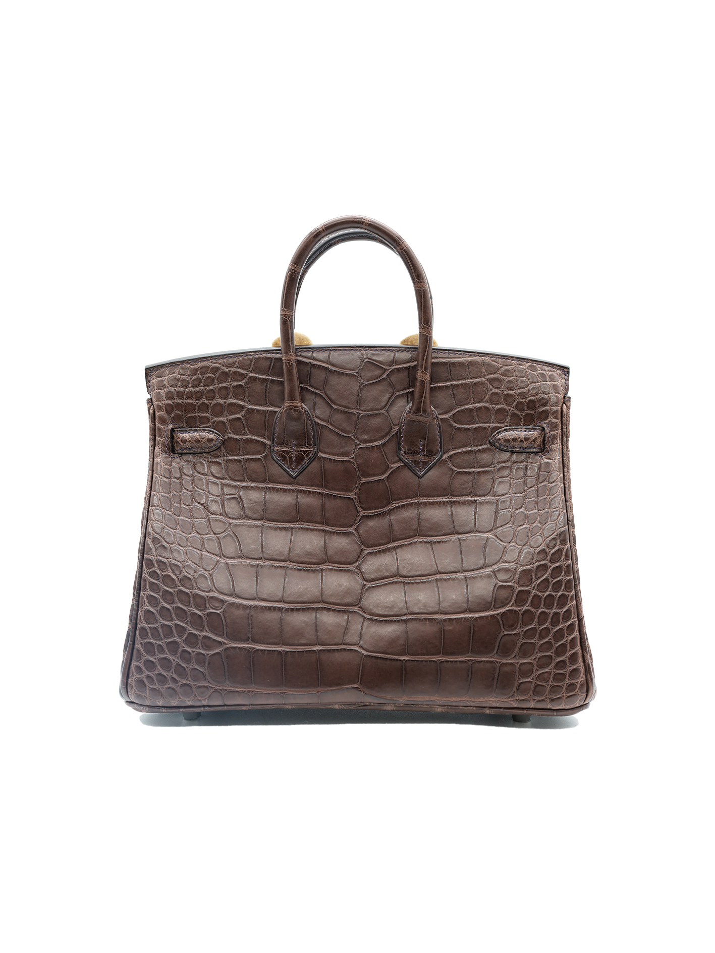NEW HERMÈS BIRKIN 25 ALLIGATOR CROCODILE HAVANE PHW