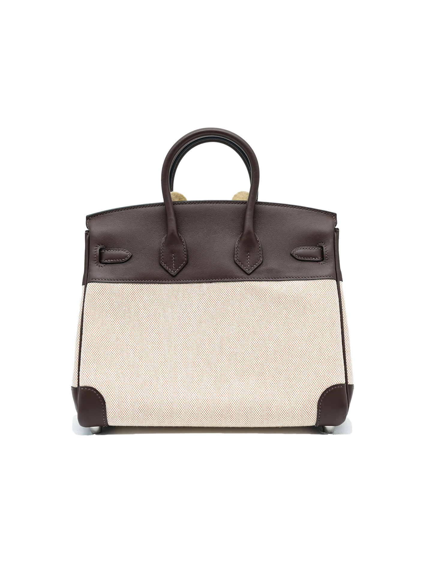 NEW HERMÈS BIRKIN 25 TOILE MOKA PHW