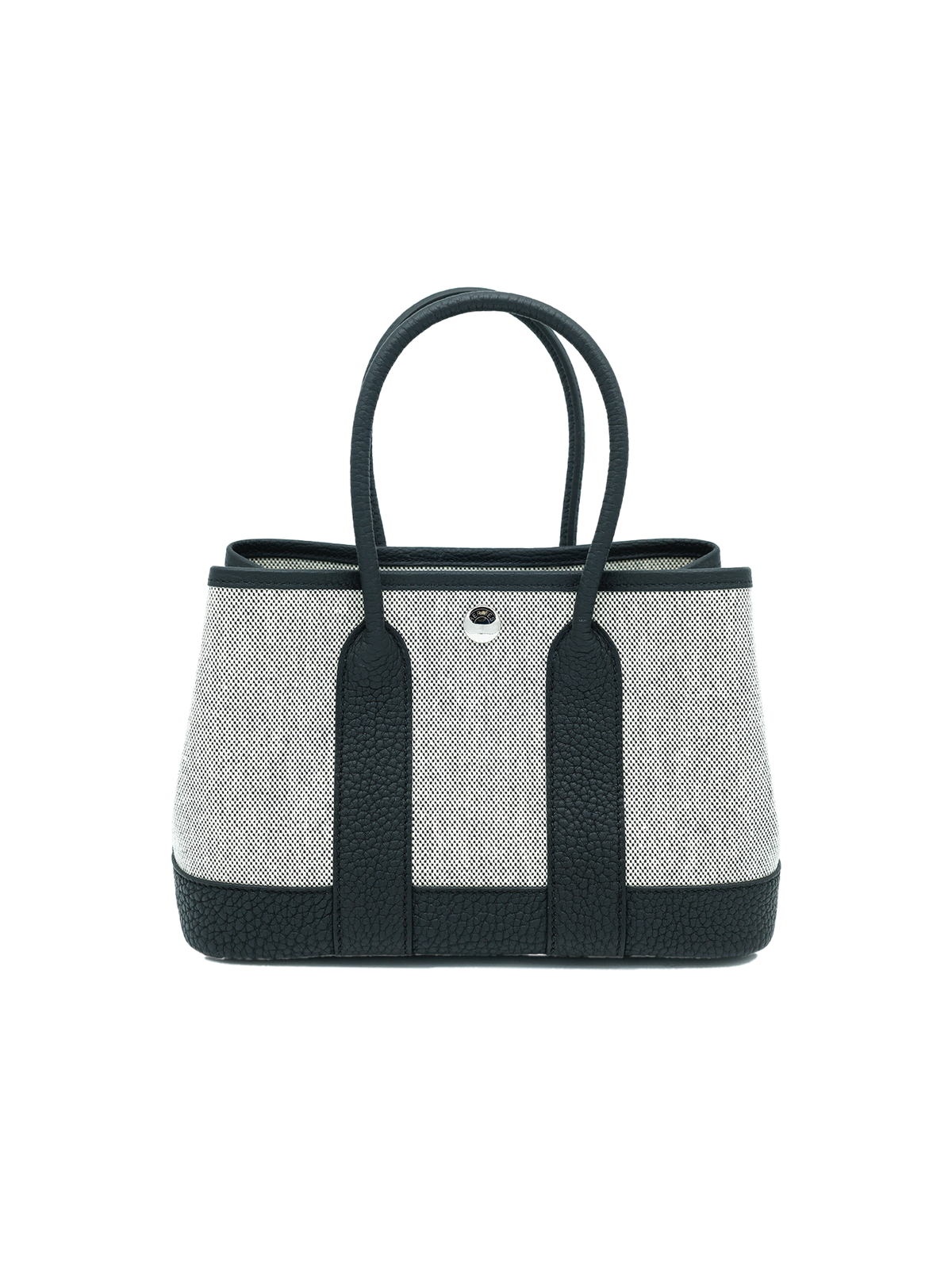 NEW HERMÈS MINI GARDEN PARTY TOILE/ NEGONDA BLACK PHW