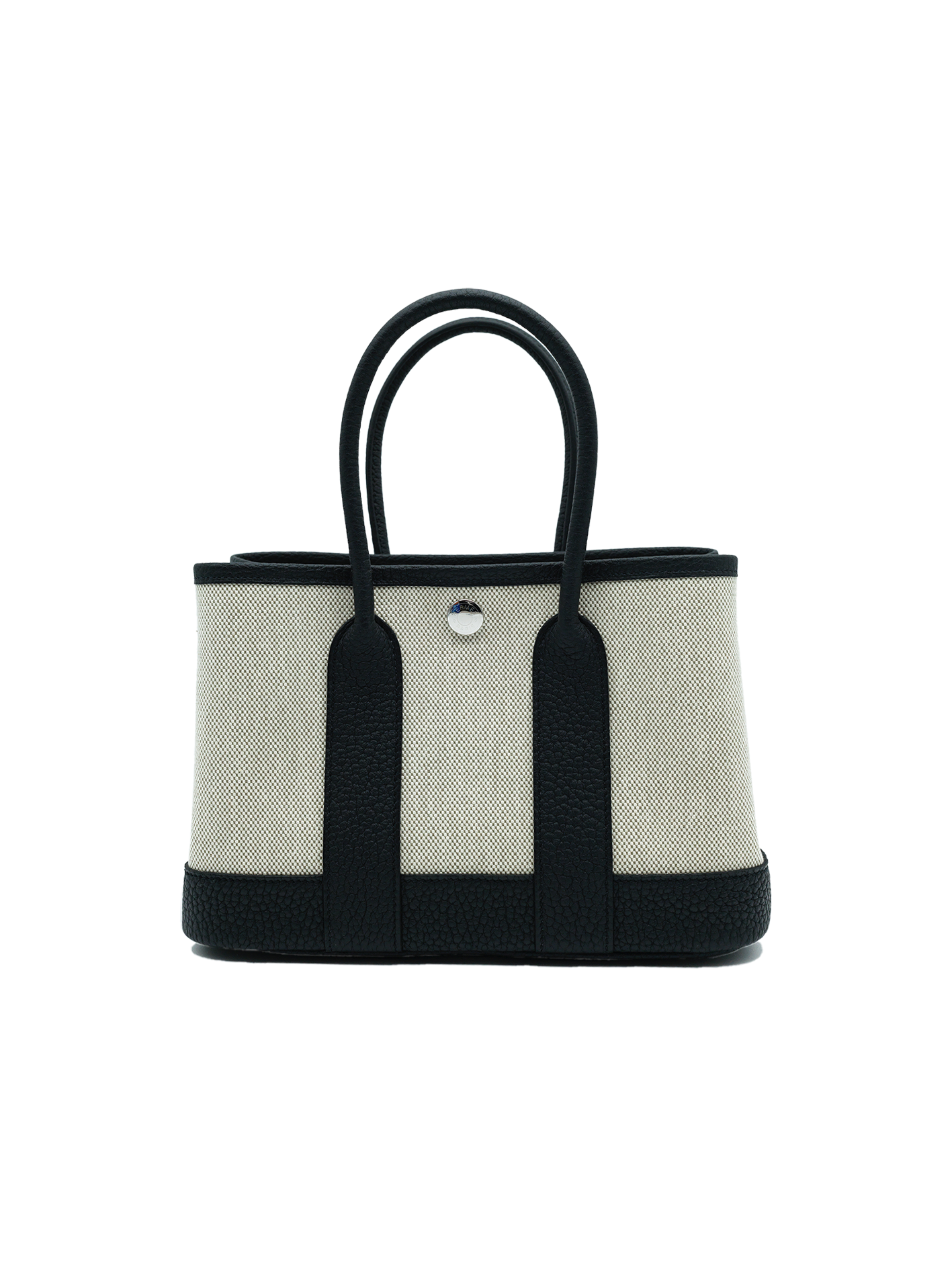 NEW HERMES MINI GARDEN PARTY TOILE/ NEGONDA BLACK PHW