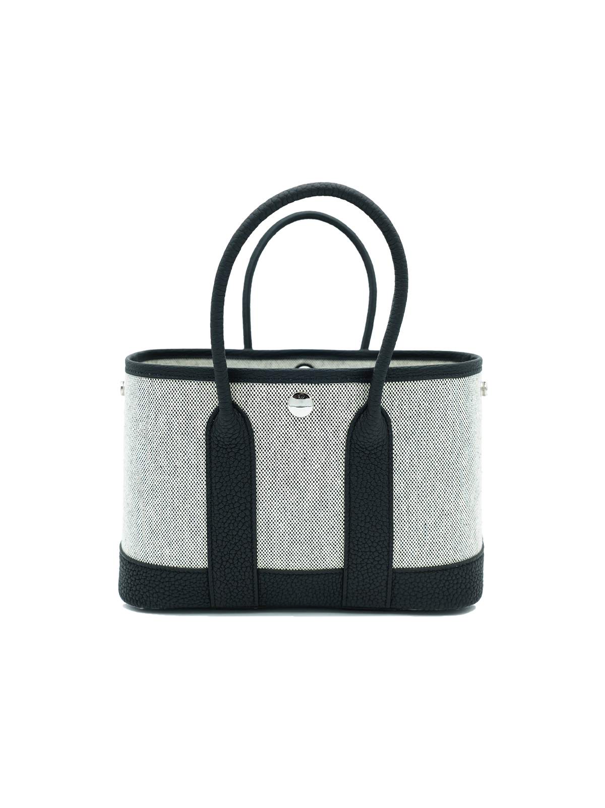 NEW HERMÈS MINI GARDEN PARTY TOILE/ NEGONDA BLACK PHW
