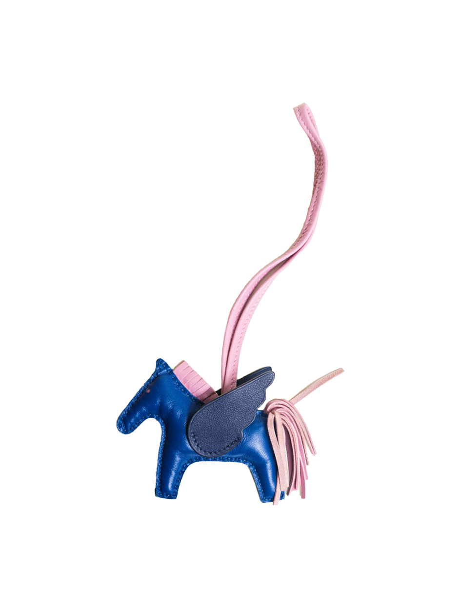 PRE-LOVED HERMÈS RODEO PEGASE CHARM BLEU FRANCE/ MAUVE SYLVESTRE SWIFT