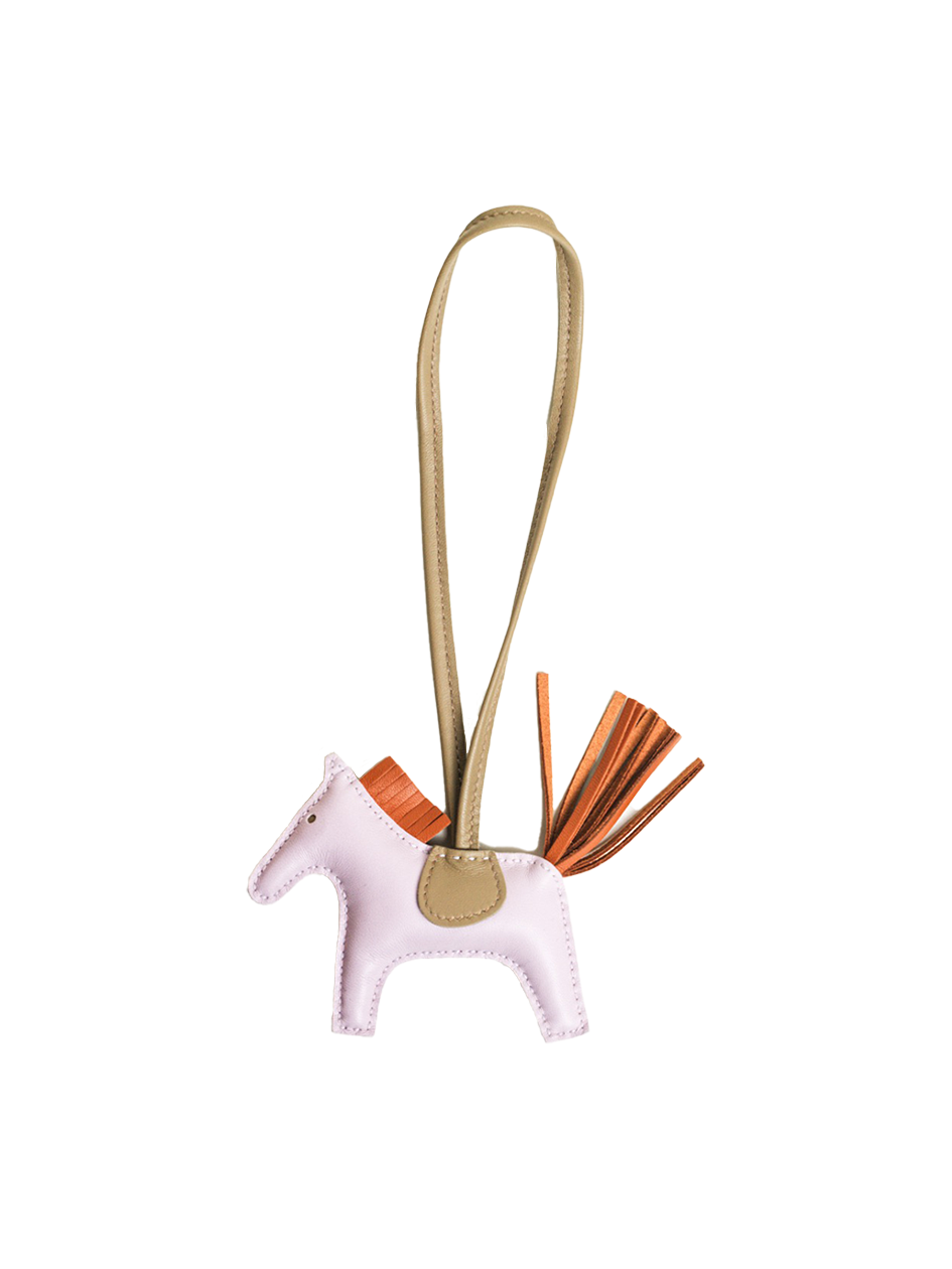 NEW HERMÈS RODEO CHARM MAUVE PALE/ ETOUPE/ GOLD SWIFT