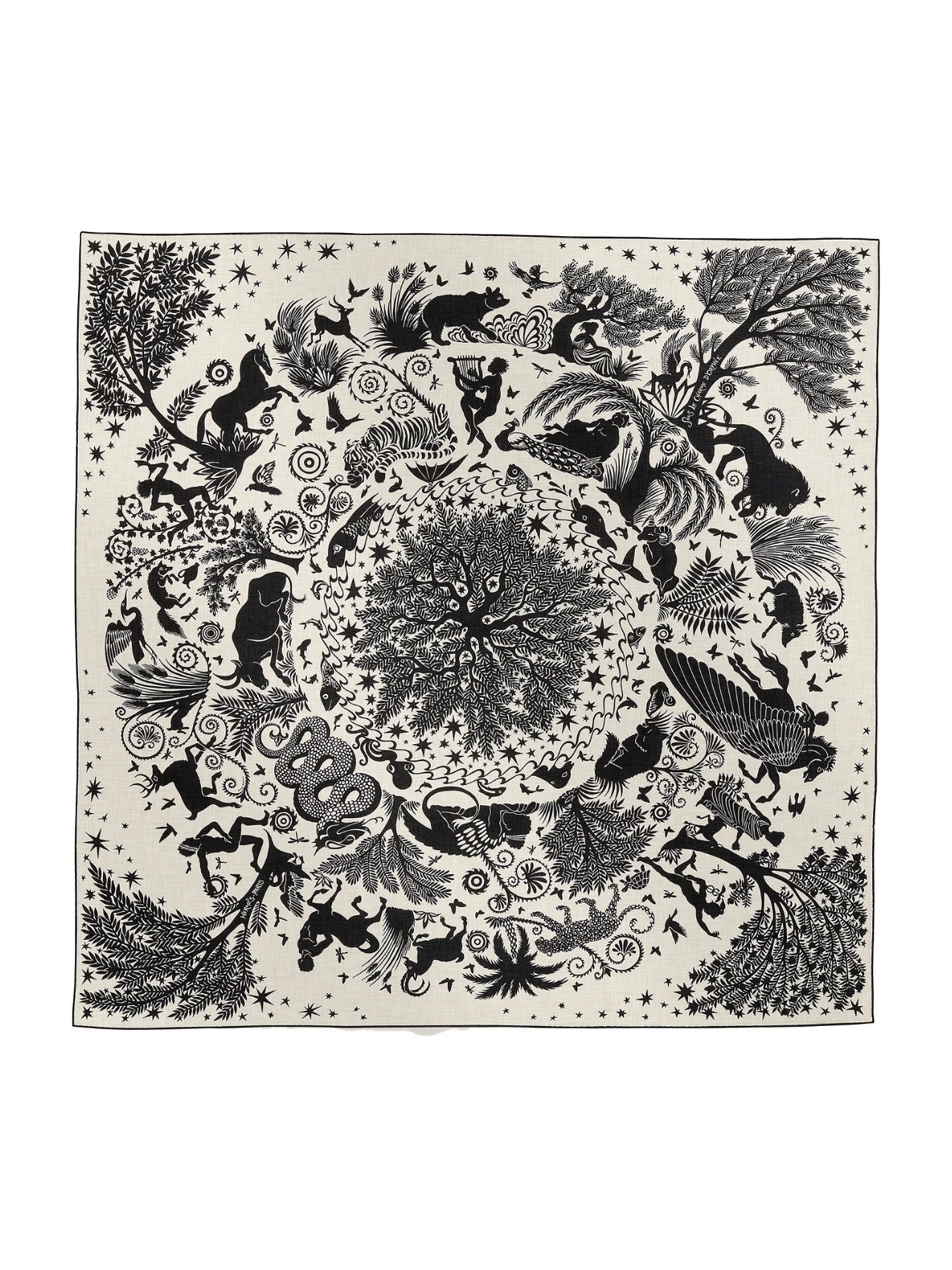 NEW HERMÈS SHAWL SOUS LE CHARME D'ORPHEE SHAWL 140 CM