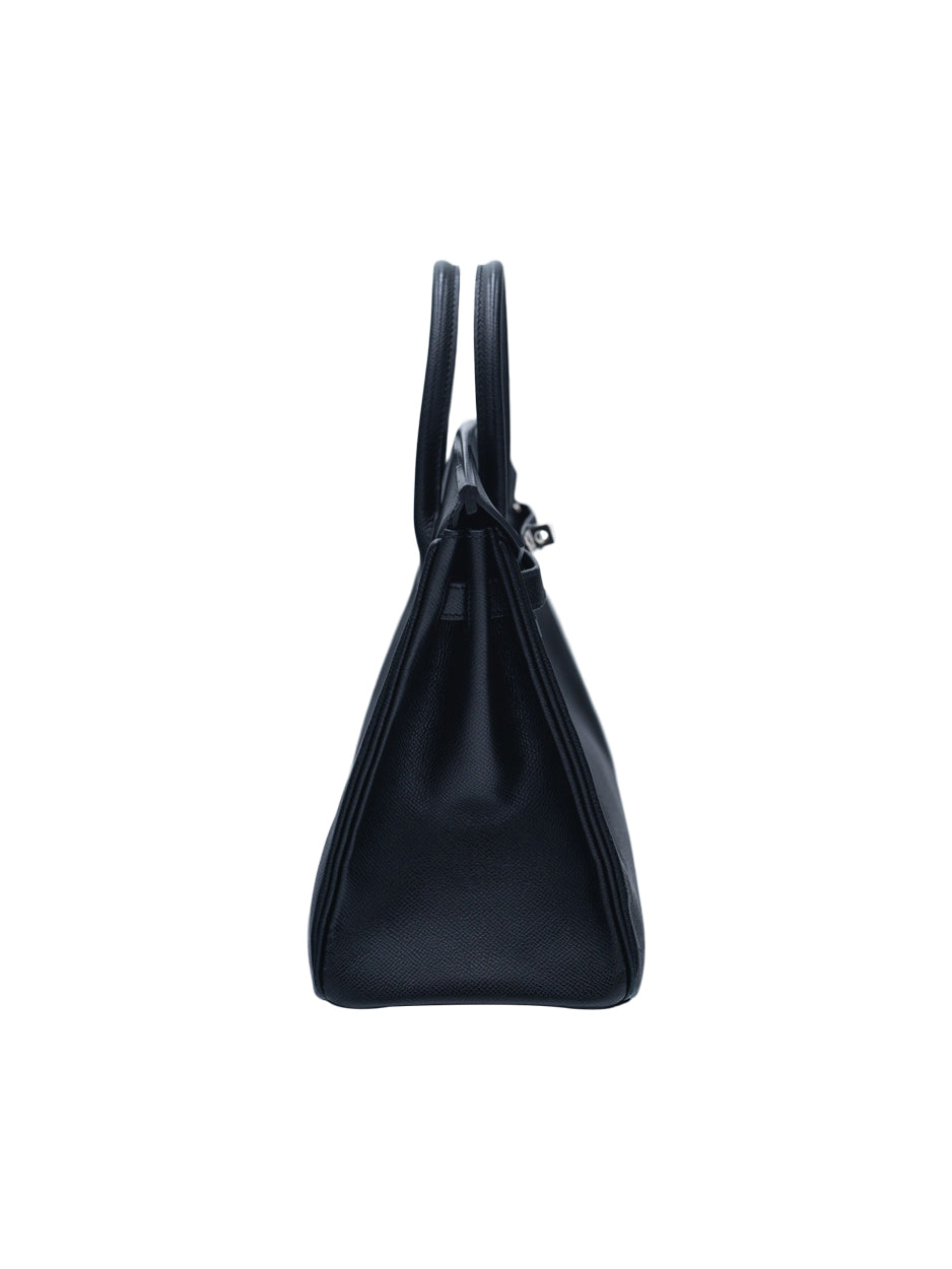 USED HERMES HAC 28 EPSOM BLACK PHW