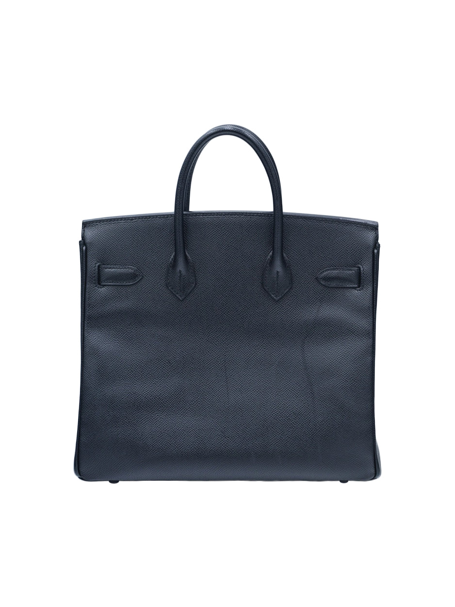 USED HERMES HAC 28 EPSOM BLACK PHW