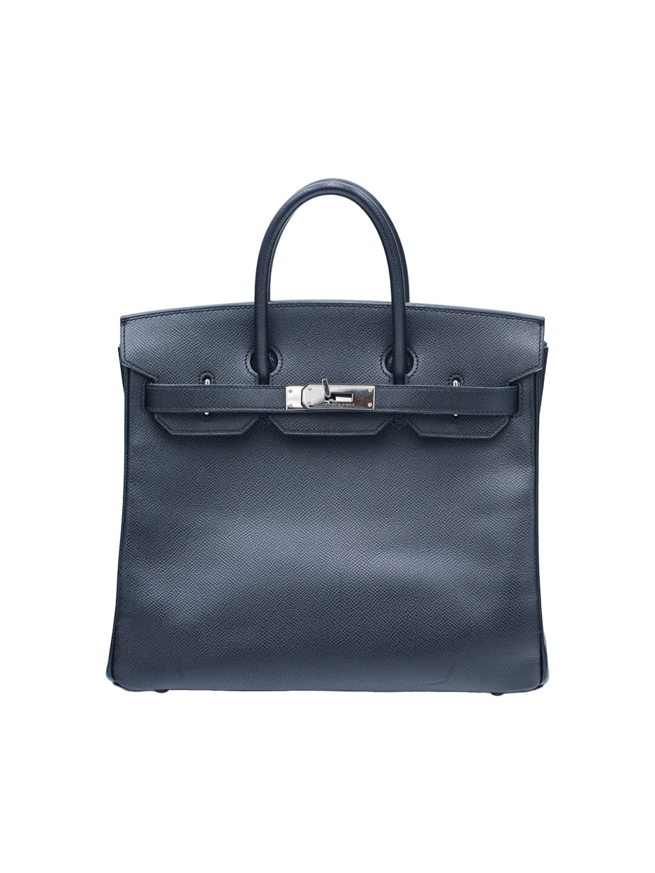 USED HERMES HAC 28 EPSOM BLACK PHW