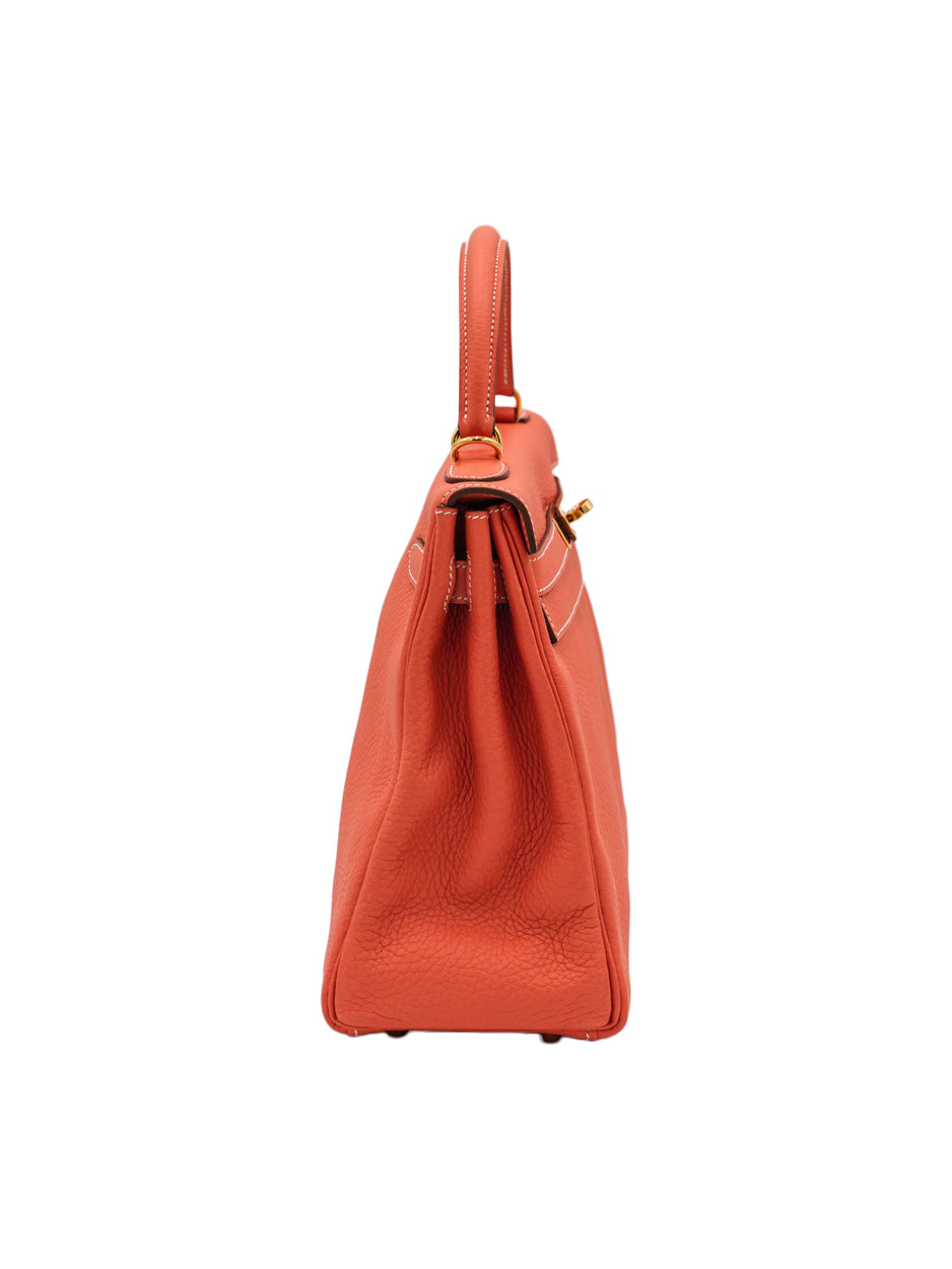 PRE-LOVED HERMES KELLY 32 TOGO CREVETTE GHW
