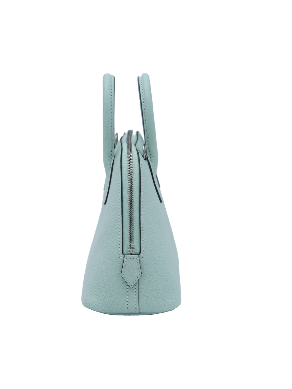 USED HERMES MINI BOLIDE MYSORE VERT FIZZ PHW