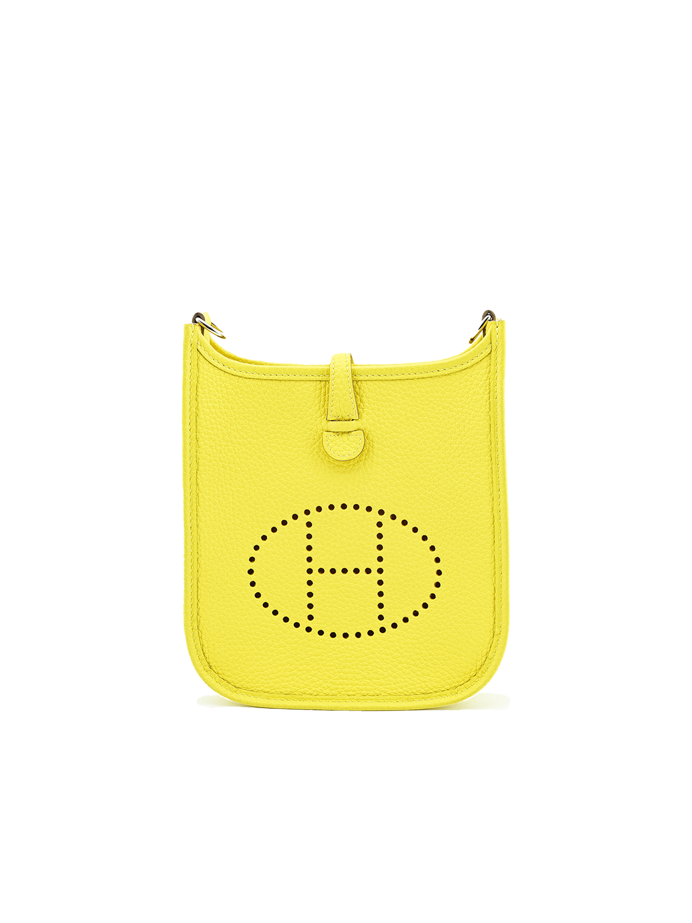 PRE-LOVED HERMÈS MINI EVELYNE TAURILLON CLEMENCE LIME PHW