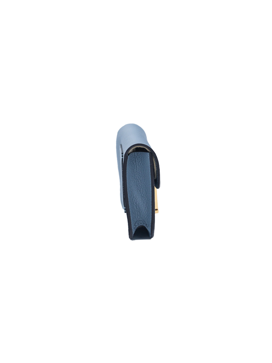 NEW HERMES CONSTANCE SLIM EVERCOLOR BLUE LIN GHW