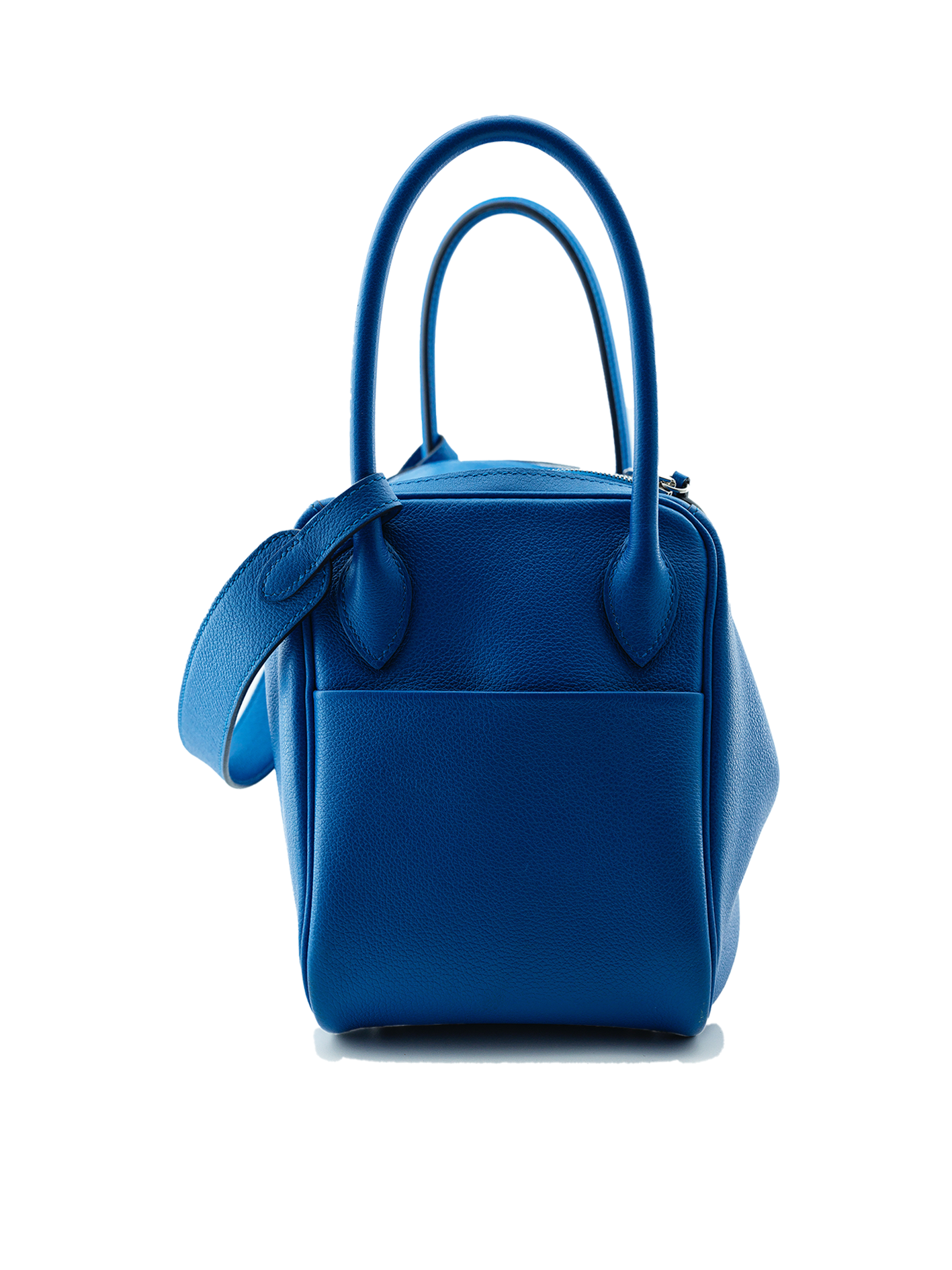 PRE-LOVED HERMES LINDY 26 EVERCOLOR BLUE FRANCE PHW