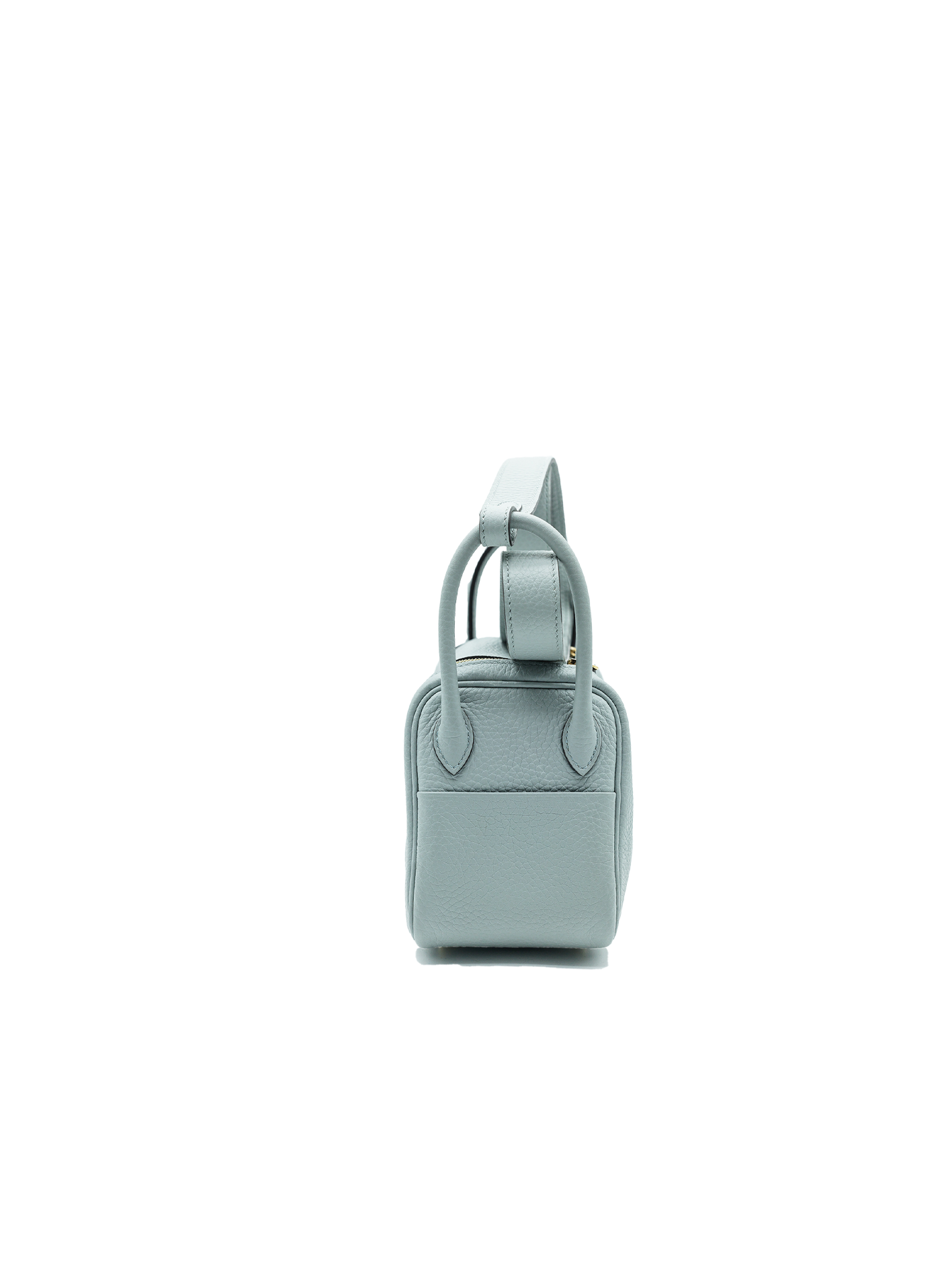 PRE-LOVED HERMES MINI LINDY TAURILLON CLEMENCE BLUE GLACIER GHW