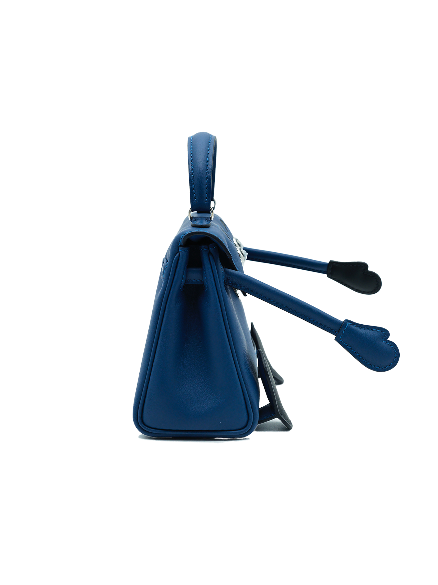 NEW HERMÈS QUELLE IDOLE KELLY DOLL SWIFT BLEU TIE/ CABAN PHW