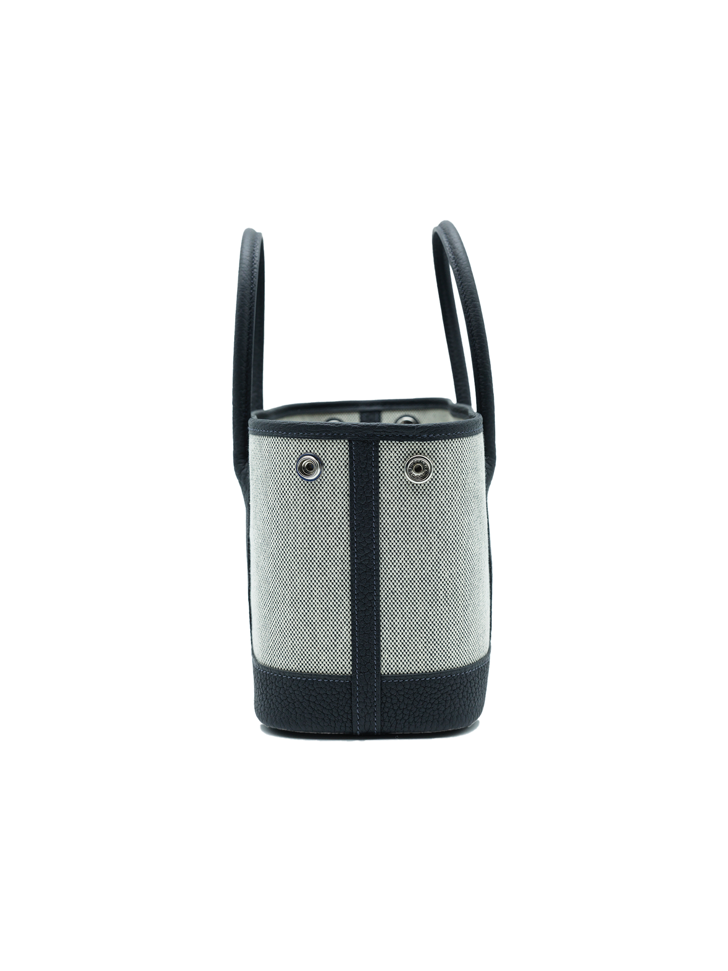 NEW HERMÈS MINI GARDEN PARTY TOILE/ NEGONDA GRIS ARDOISE PHW