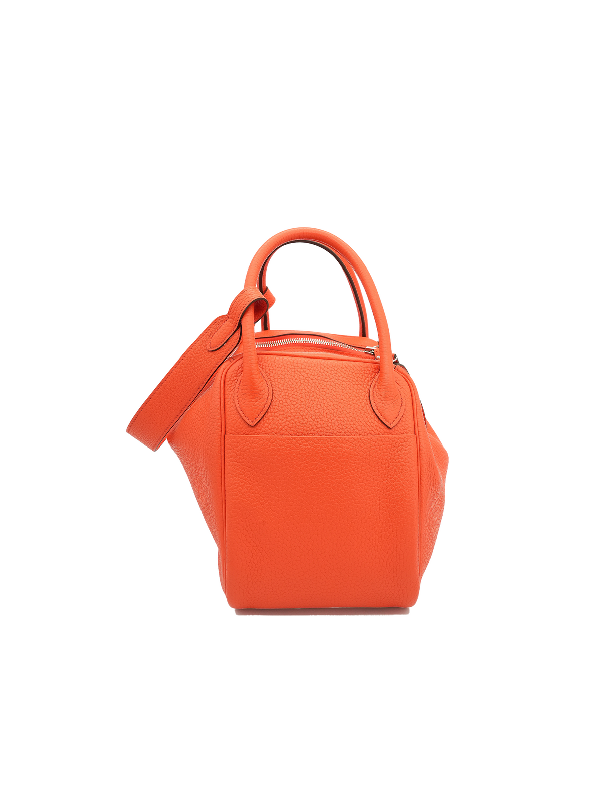 PRE-LOVED HERMÈS LINDY 30 TAURILLON CLEMENCE FEU ORANGE PHW