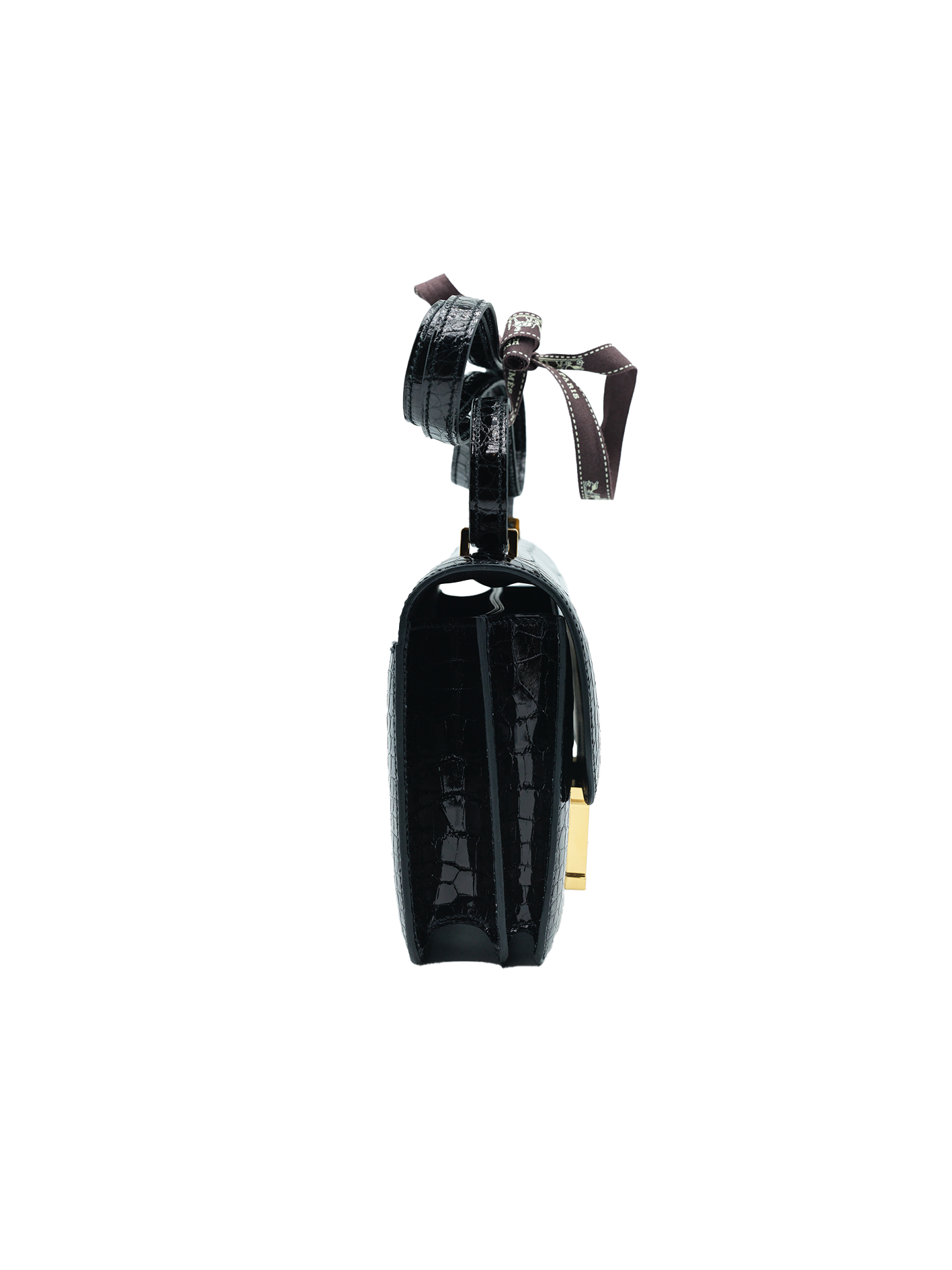 NEW HERMÈS CONSTANCE 19 ALLIGATOR CROCODILE BLACK GHW