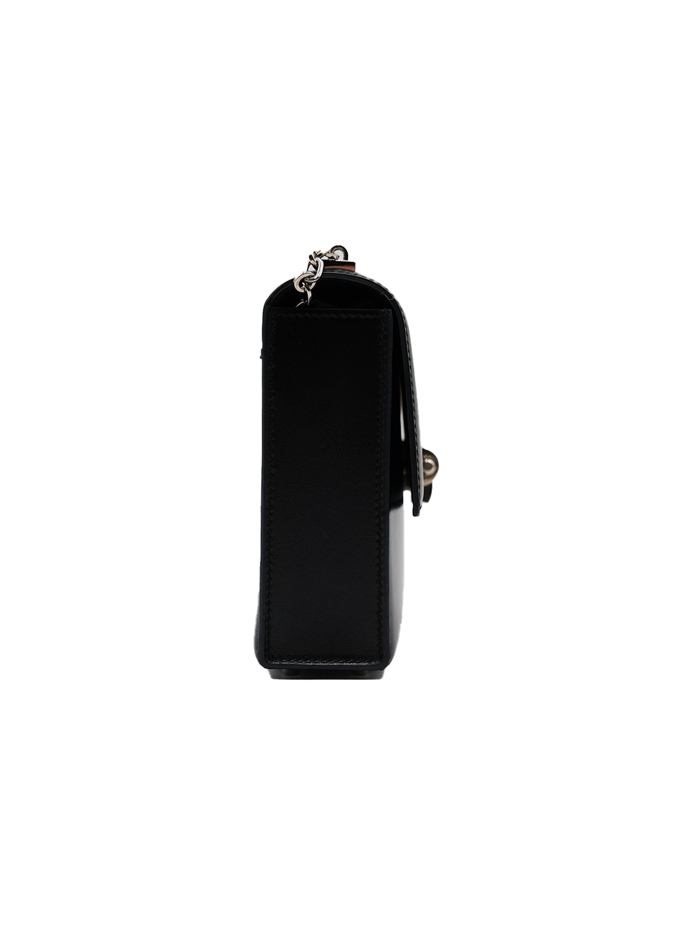 USED HERMES MINI VERROU BOX BLACK PHW
