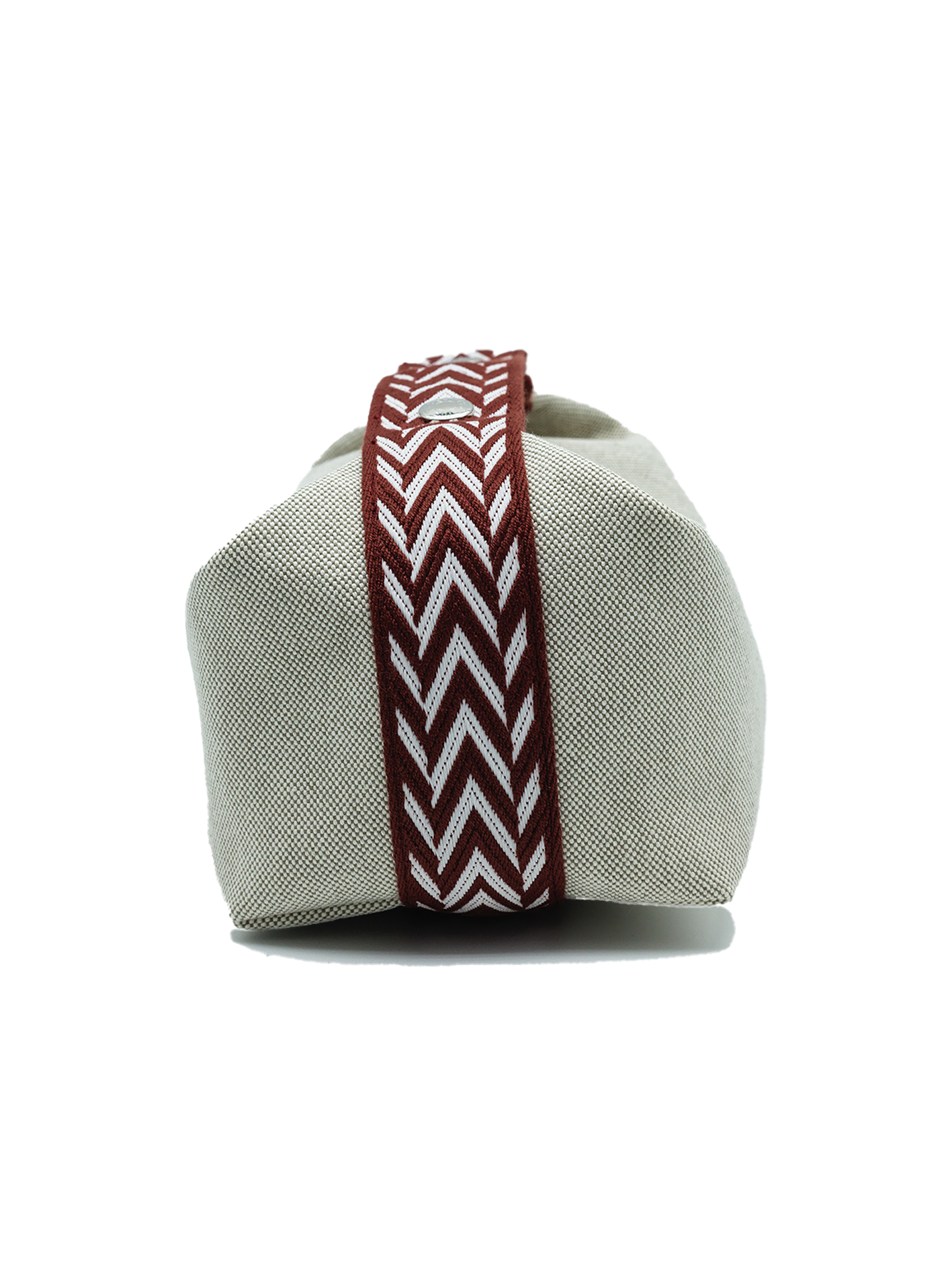 NEW HERMÈS BRIDE-A-BRAC CASE SMALL MODEL TOILE ECRU ROUGE H PHW